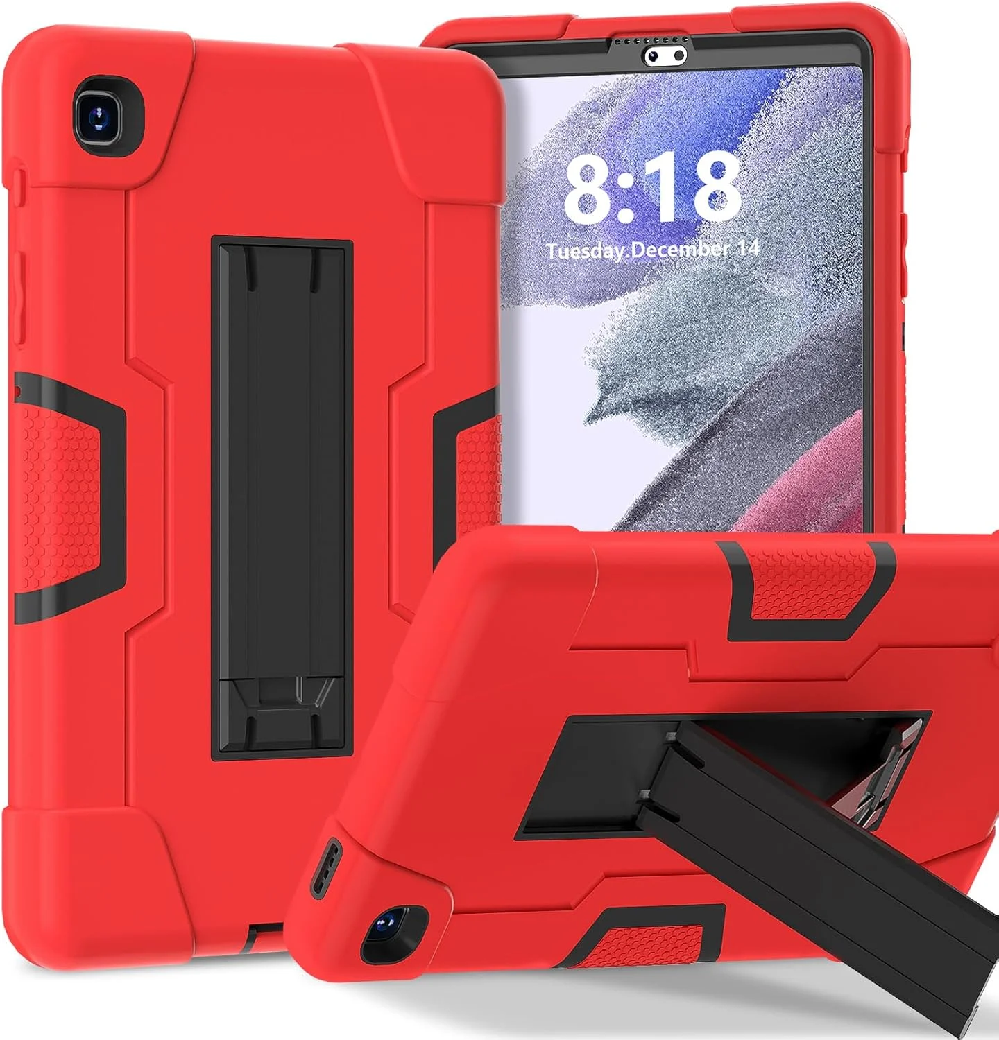 Tablet Kickstand Case Compatible with Samsung Galaxy Tab A7 Lite 8.4inch 2021 SM-T220/T225,Hybrid Heavy Duty Protective Cover,TPU Shockproof Rugged Stand Protection Case.Red+Black Tablet Kickstand Case Compatible with Samsung Galaxy Tab A7 Lite 8.4inch 2021 SM-T220/T225,Hybrid Heavy Duty Protective Cover,TPU Shockproof Rugged Stand Protection Case.Red+Black
