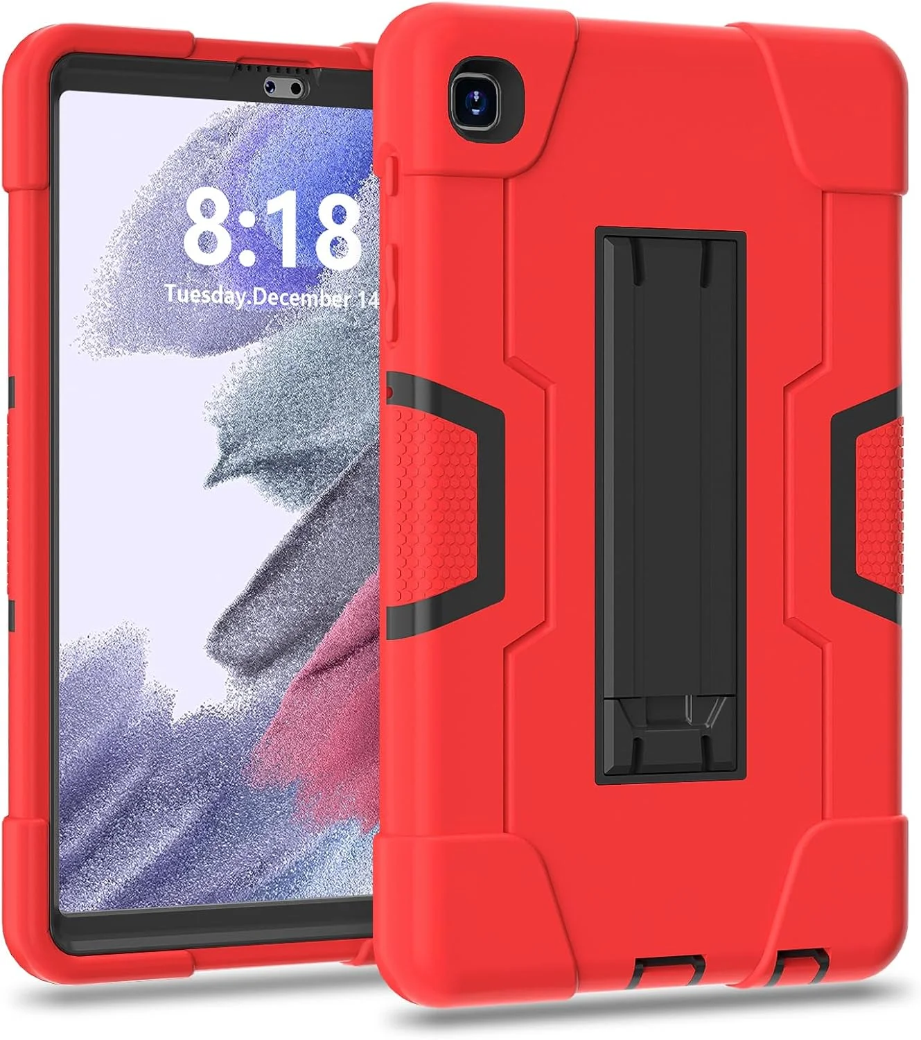 Tablet Kickstand Case Compatible with Samsung Galaxy Tab A7 Lite 8.4inch 2021 SM-T220/T225,Hybrid Heavy Duty Protective Cover,TPU Shockproof Rugged Stand Protection Case.Red+Black Tablet Kickstand Case Compatible with Samsung Galaxy Tab A7 Lite 8.4inch 2021 SM-T220/T225,Hybrid Heavy Duty Protective Cover,TPU Shockproof Rugged Stand Protection Case.Red+Black