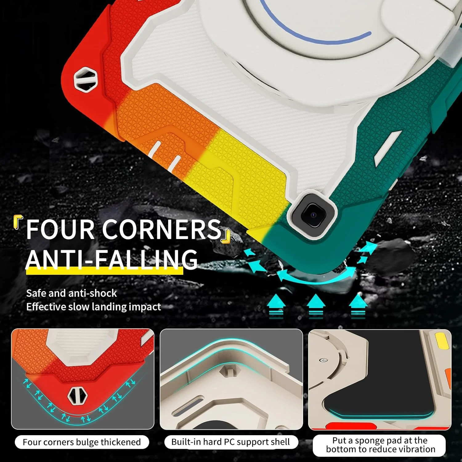 کیف سیلیکونی تبلت nincyee برای Samsung Galaxy Tab S6 Lite 10.4 اینچ، قاب محافظ سنگین و ضد ضربه با نگهدارنده مداد، بند شانه، حلقه بزرگ چرخان و پایه آویز برای کودکان کیف سیلیکونی تبلت nincyee برای Samsung Galaxy Tab S6 Lite 10.4 اینچ، قاب محافظ سنگین و ضد ضربه با نگهدارنده مداد، بند شانه، حلقه بزرگ چرخان و پایه آویز برای کودکان