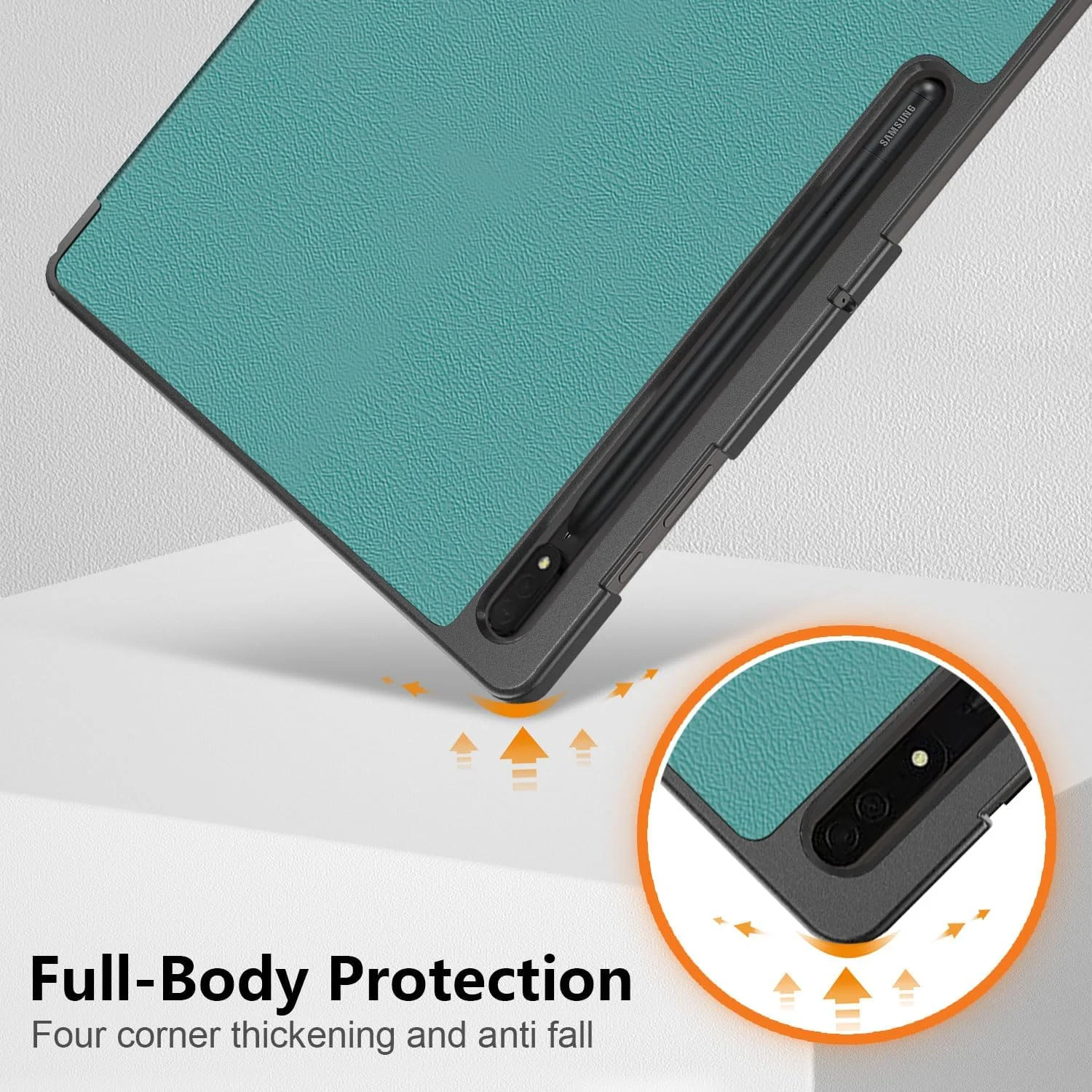 کاور DINGGUAGUA برای تبلت سامسونگ گلکسی تب S9 Ultra/S8 Ultra 14.6 اینچ مدل SM-X910/X916B/X918U/X900/X906، کاور محافظ فوق العاده نازک با عملکرد خواب/بیدار و استند، سبز کاور DINGGUAGUA برای تبلت سامسونگ گلکسی تب S9 Ultra/S8 Ultra 14.6 اینچ مدل SM-X910/X916B/X918U/X900/X906، کاور محافظ فوق العاده نازک با عملکرد خواب/بیدار و استند، سبز