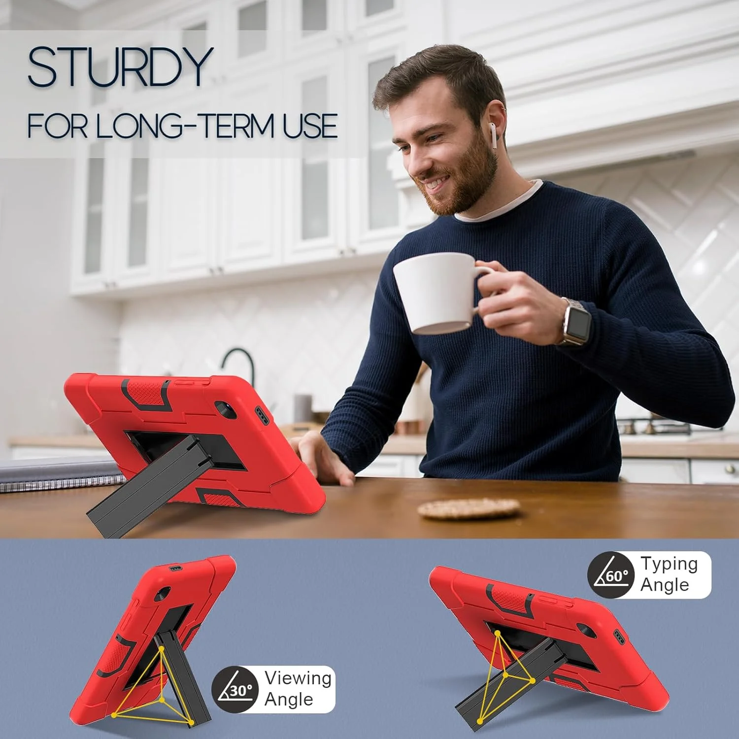 Tablet Kickstand Case Compatible with Samsung Galaxy Tab A7 Lite 8.4inch 2021 SM-T220/T225,Hybrid Heavy Duty Protective Cover,TPU Shockproof Rugged Stand Protection Case.Red+Black Tablet Kickstand Case Compatible with Samsung Galaxy Tab A7 Lite 8.4inch 2021 SM-T220/T225,Hybrid Heavy Duty Protective Cover,TPU Shockproof Rugged Stand Protection Case.Red+Black