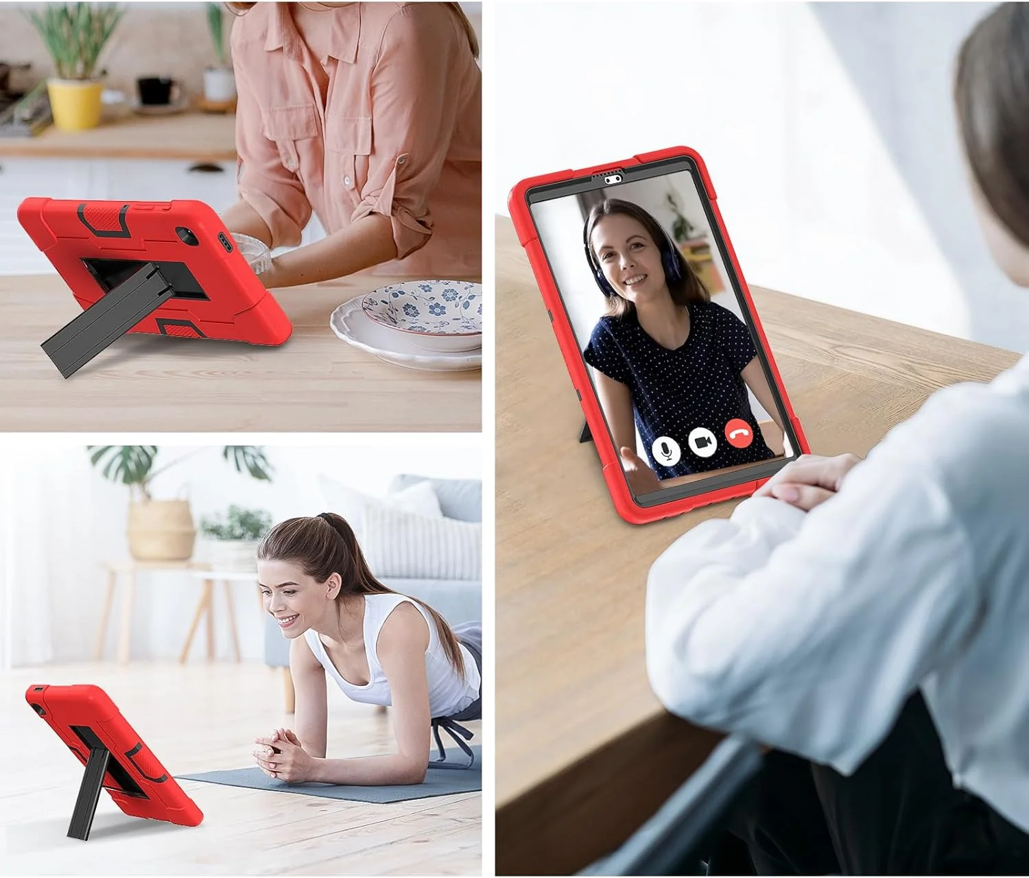 Tablet Kickstand Case Compatible with Samsung Galaxy Tab A7 Lite 8.4inch 2021 SM-T220/T225,Hybrid Heavy Duty Protective Cover,TPU Shockproof Rugged Stand Protection Case.Red+Black Tablet Kickstand Case Compatible with Samsung Galaxy Tab A7 Lite 8.4inch 2021 SM-T220/T225,Hybrid Heavy Duty Protective Cover,TPU Shockproof Rugged Stand Protection Case.Red+Black