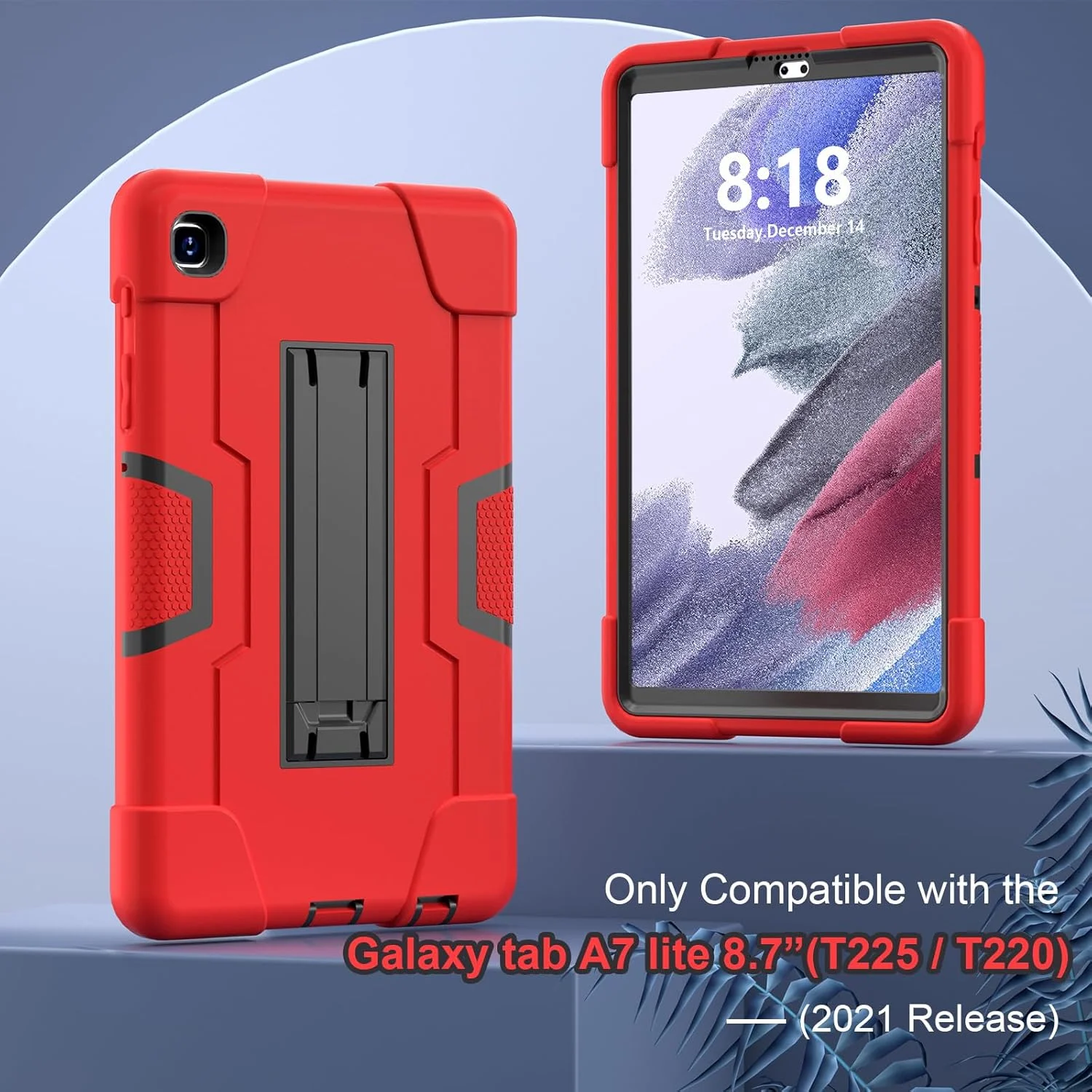 Tablet Kickstand Case Compatible with Samsung Galaxy Tab A7 Lite 8.4inch 2021 SM-T220/T225,Hybrid Heavy Duty Protective Cover,TPU Shockproof Rugged Stand Protection Case.Red+Black Tablet Kickstand Case Compatible with Samsung Galaxy Tab A7 Lite 8.4inch 2021 SM-T220/T225,Hybrid Heavy Duty Protective Cover,TPU Shockproof Rugged Stand Protection Case.Red+Black