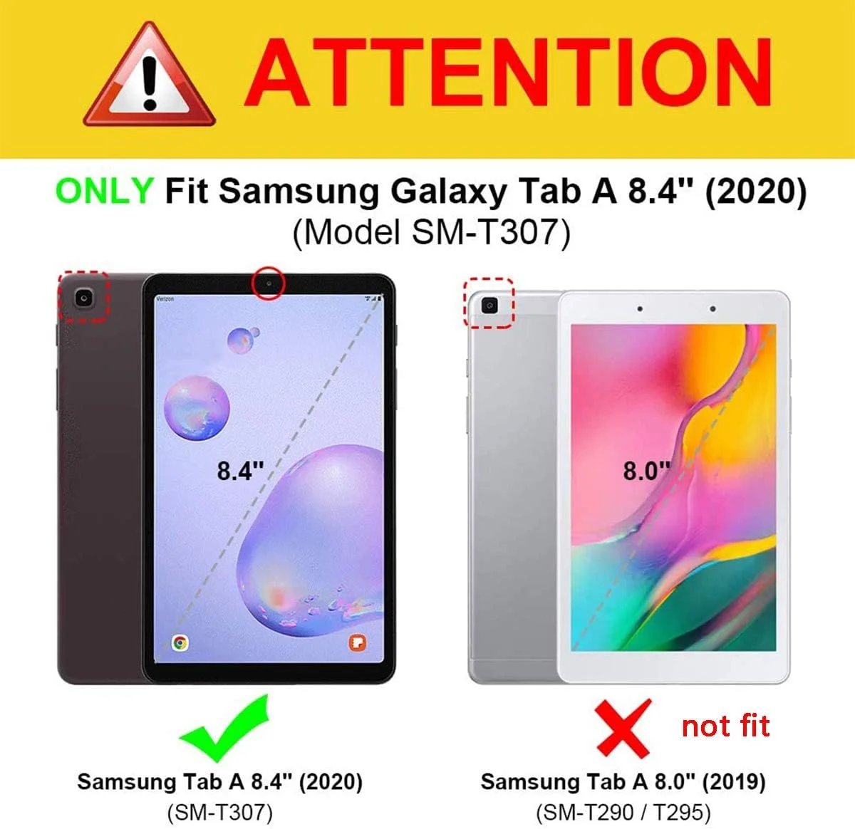 کاور تبلت سامسونگ گلکسی تب A 8.4 اینچ 2020 مدل T307 یو یوکاورز، دارای جای قلم و کارت، جلد چرمی PU با کیفیت، کاور مغناطیسی تاشو، پشت TPU نرم و ضد ضربه، طرح گل صورتی