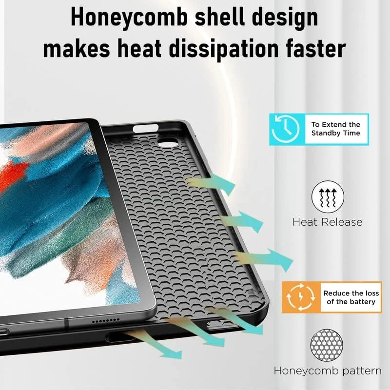 کاور تبلت طرح گوزن Robustrion با قابلیت استند برای Samsung Galaxy Tab A8 10.5 اینچ [SM-X200/X205/X207] 2022 - رنگ قرمز شرابی