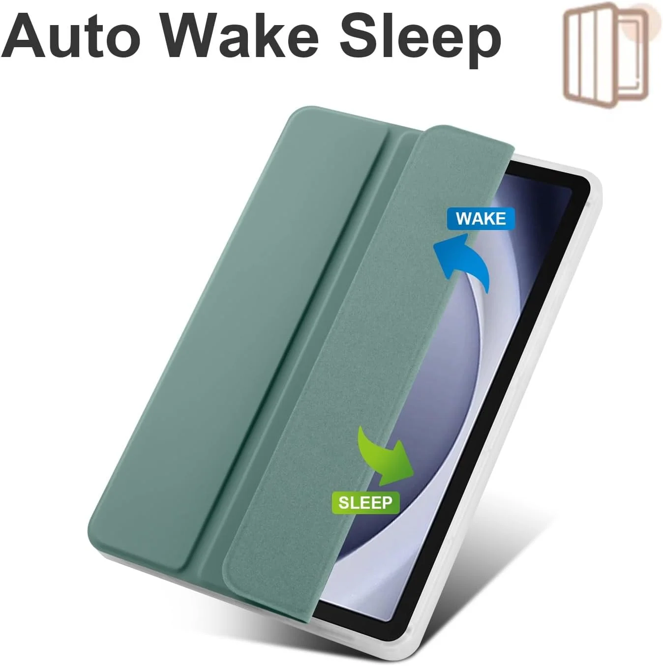 کیف تبلت سازگار با Samsung Galaxy Tab A9 Plus SM-X210/SM-216/SM-X218 11 اینچی، کیف محافظ باریک و سبک، کاور هوشمند، کاور ضد ضربه با قاب پشتی شفاف و جای مداد