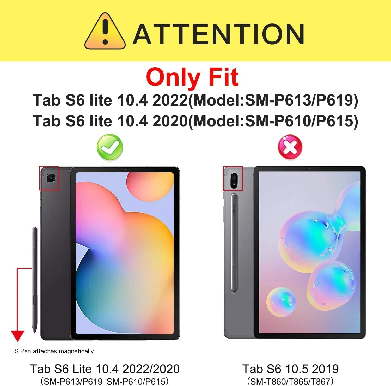 کیف تبلت زومون برای سامسونگ گلکسی تب S6 لایت 10.4 اینچی (SM-P610 / SM-P615)، کاور محافظ ناهموار ضد ضربه هیبریدی، پایه چرخان 360 درجه، بند دستی