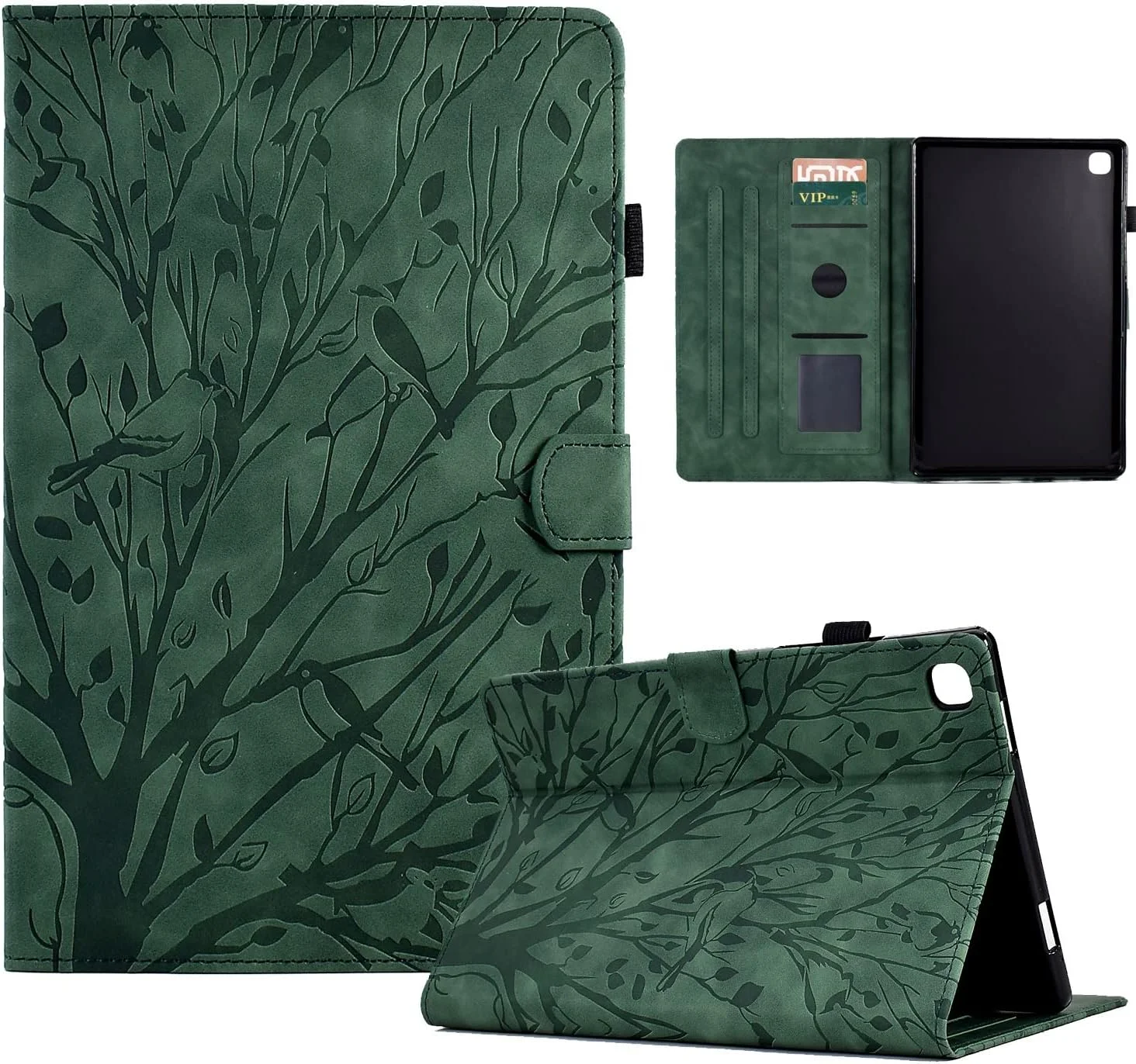 Tablet Protection Vintage Tablet Case Compatible with Samsung Galaxy Tab S6 Lite 10.4"Case（SM-P610/615) Case Cover, Premium PU Leather, Multi-Angle Viewing with 2 Credit Card Slots/Auto Sleep Wake tab