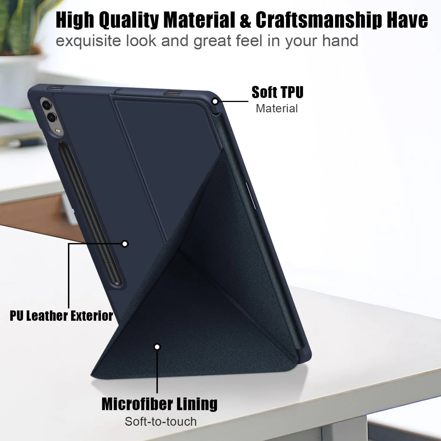 کاور تبلت Gruattreay سازگار با Samsung Galaxy Tab S10 Plus/S10+ 12.4 اینچ (2024)، دارای جای قلم، کاور TPU نرم ضد ضربه با قابلیت بیدار/خواب خودکار، پایه با زاویه دید چندگانه (خاکستری) کاور تبلت Gruattreay سازگار با Samsung Galaxy Tab S10 Plus/S10+ 12.4 اینچ (2024)، دارای جای قلم، کاور TPU نرم ضد ضربه با قابلیت بیدار/خواب خودکار، پایه با زاویه دید چندگانه (خاکستری)