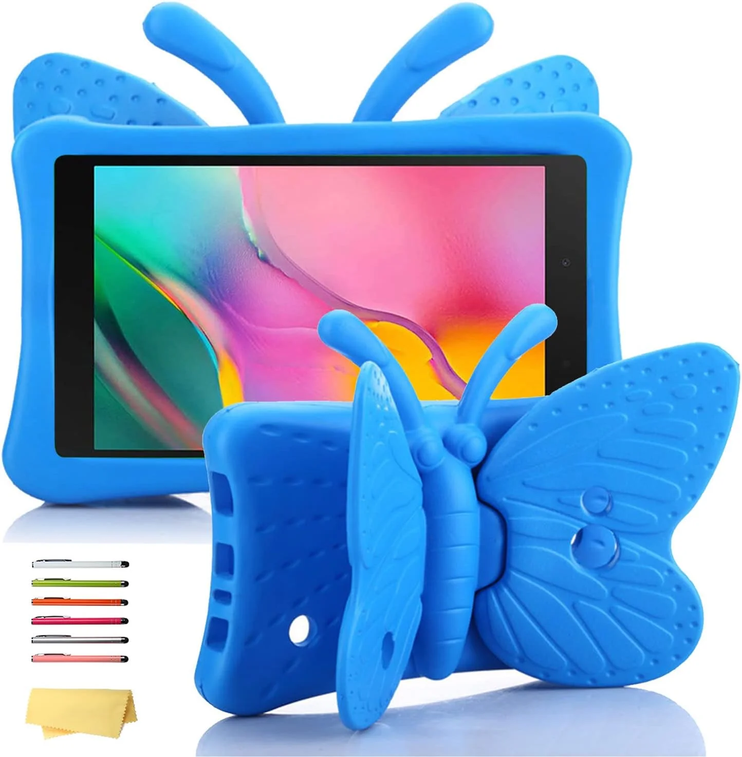 UUcovers 7" Tablet Kids Case for Samsung Galaxy Tab A 7.0 (SM-T280/T285),Tab 4 7.0/Tab 3 7.0 (SM-T230/T210/P3200),Tab E/Tab 3 Lite 7.0 (SM-T110/T113) EVA Foam Cover with Stand Handle, Blue Butterfly UUcovers 7" Tablet Kids Case for Samsung Galaxy Tab A 7.0 (SM-T280/T285),Tab 4 7.0/Tab 3 7.0 (SM-T230/T210/P3200),Tab E/Tab 3 Lite 7.0 (SM-T110/T113) EVA Foam Cover with Stand Handle, Blue Butterfly