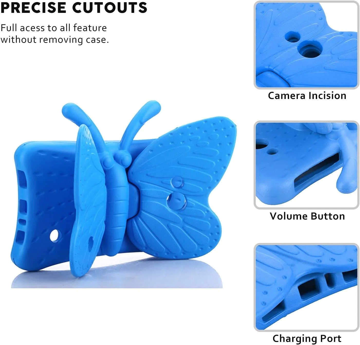 UUcovers 7" Tablet Kids Case for Samsung Galaxy Tab A 7.0 (SM-T280/T285),Tab 4 7.0/Tab 3 7.0 (SM-T230/T210/P3200),Tab E/Tab 3 Lite 7.0 (SM-T110/T113) EVA Foam Cover with Stand Handle, Blue Butterfly UUcovers 7" Tablet Kids Case for Samsung Galaxy Tab A 7.0 (SM-T280/T285),Tab 4 7.0/Tab 3 7.0 (SM-T230/T210/P3200),Tab E/Tab 3 Lite 7.0 (SM-T110/T113) EVA Foam Cover with Stand Handle, Blue Butterfly