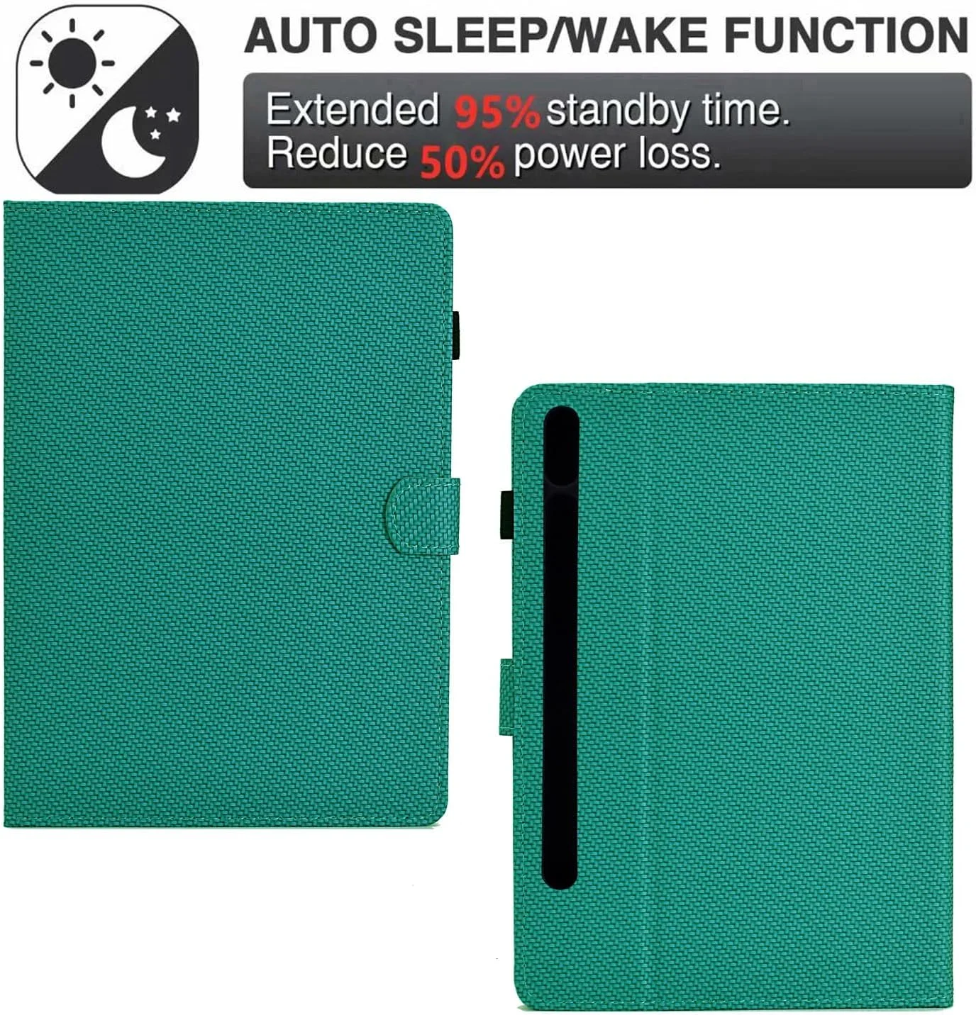 کیف تبلت مناسب برای Samsung Galaxy Tab S8 2022/S7 2020 مدل 11 اینچی (SM-X700/X706/T870/T875/T878)، کیف چرمی PU باریک با پایه چند زاویه ای، Re Case