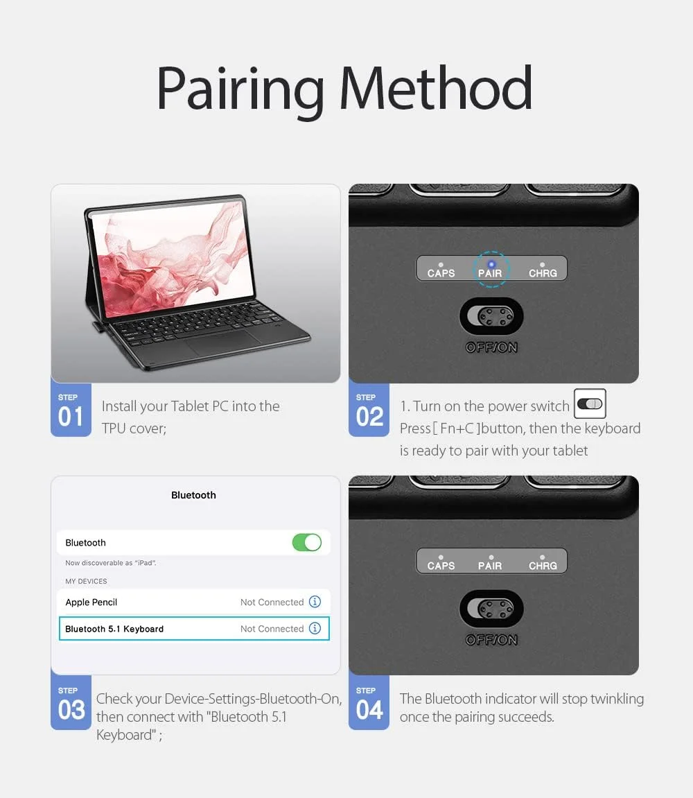 کیبورد بلوتوثی سری TK داکس دوکیس برای سامسونگ گلکسی تب S8 پلاس / S7 FE / S7 پلاس - کیبورد جداشدنی با ترکپد چند لمسی، کاور استند چرمی PU باریک - مشکی کیبورد بلوتوثی سری TK داکس دوکیس برای سامسونگ گلکسی تب S8 پلاس / S7 FE / S7 پلاس - کیبورد جداشدنی با ترکپد چند لمسی، کاور استند چرمی PU باریک - مشکی