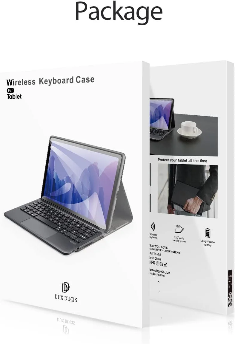 کیبورد بلوتوثی سری TK داکس دوکیس برای سامسونگ گلکسی تب S8 پلاس / S7 FE / S7 پلاس - کیبورد جداشدنی با ترکپد چند لمسی، کاور استند چرمی PU باریک - مشکی کیبورد بلوتوثی سری TK داکس دوکیس برای سامسونگ گلکسی تب S8 پلاس / S7 FE / S7 پلاس - کیبورد جداشدنی با ترکپد چند لمسی، کاور استند چرمی PU باریک - مشکی