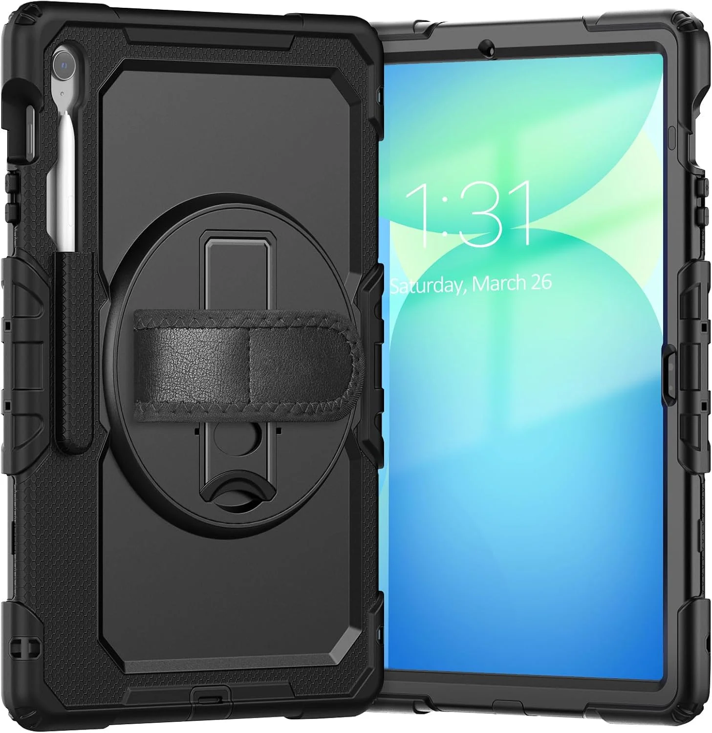 کیف محافظ تبلت مقاوم Nincyee برای Samsung Galaxy Tab S10 FE+ 13.1 اینچ، کاور سیلیکونی ضد ضربه رنگین کمانی 3 در 1 با جای مداد، بند شانه، بند دستی، پایه تاشو کیف محافظ تبلت مقاوم Nincyee برای Samsung Galaxy Tab S10 FE+ 13.1 اینچ، کاور سیلیکونی ضد ضربه رنگین کمانی 3 در 1 با جای مداد، بند شانه، بند دستی، پایه تاشو
