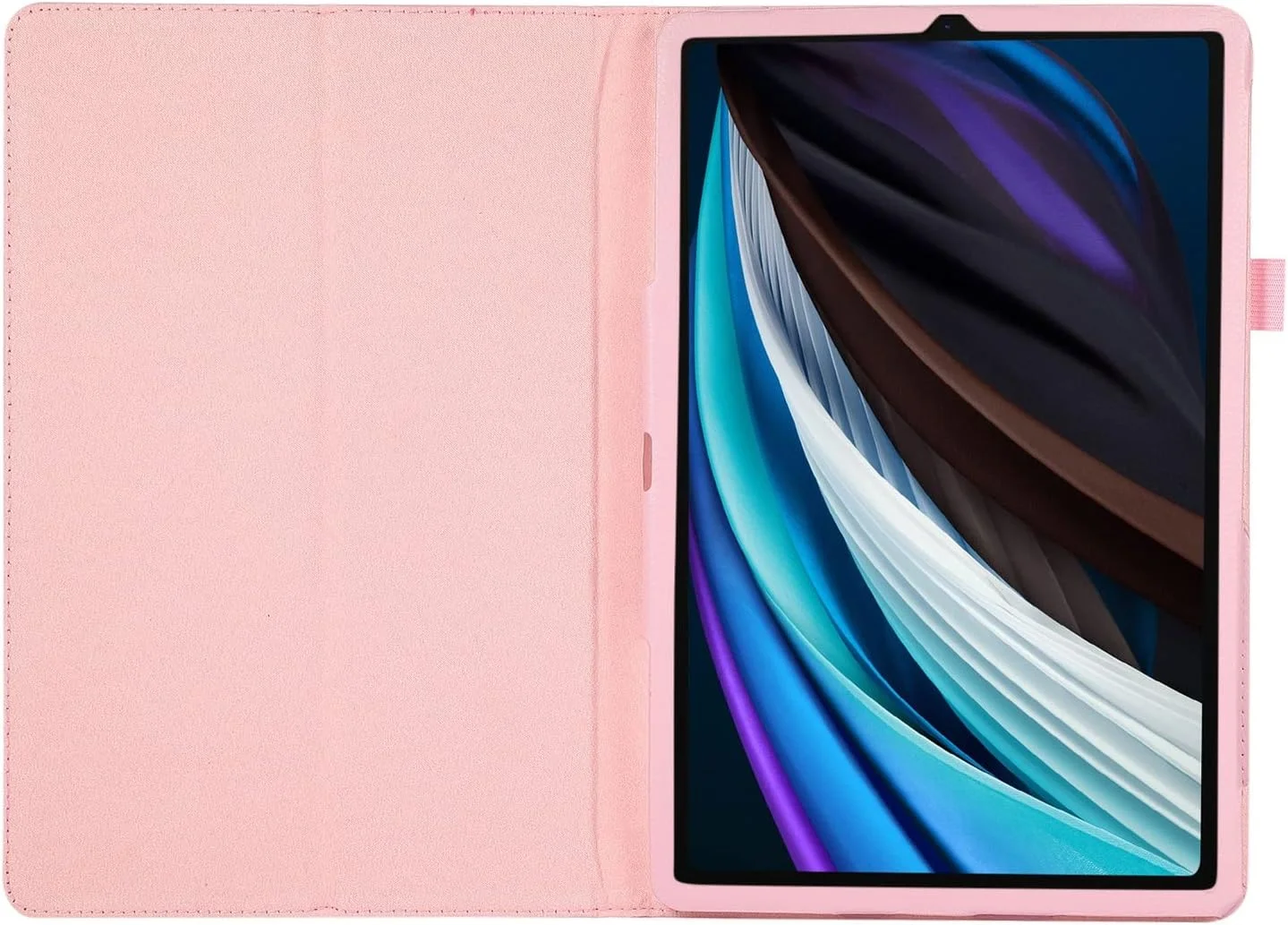 کیف چرمی محافظ تبلت با بافت محافظتی سازگار با تبلت سامسونگ گلکسی نوت 10.1 (نسخه 2012) N8000، باریک، تاشو، محافظ فولیو، ضد ضربه، دارای نگهدارنده