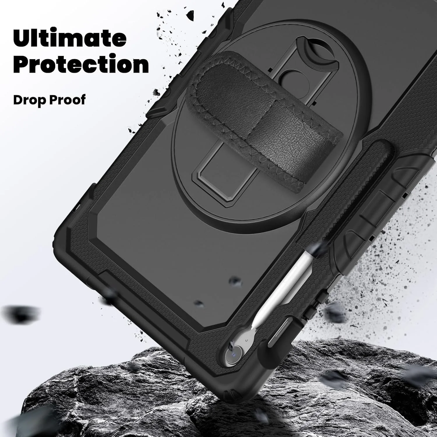 کیف محافظ تبلت مقاوم Nincyee برای Samsung Galaxy Tab S10 FE+ 13.1 اینچ، کاور سیلیکونی ضد ضربه رنگین کمانی 3 در 1 با جای مداد، بند شانه، بند دستی، پایه تاشو