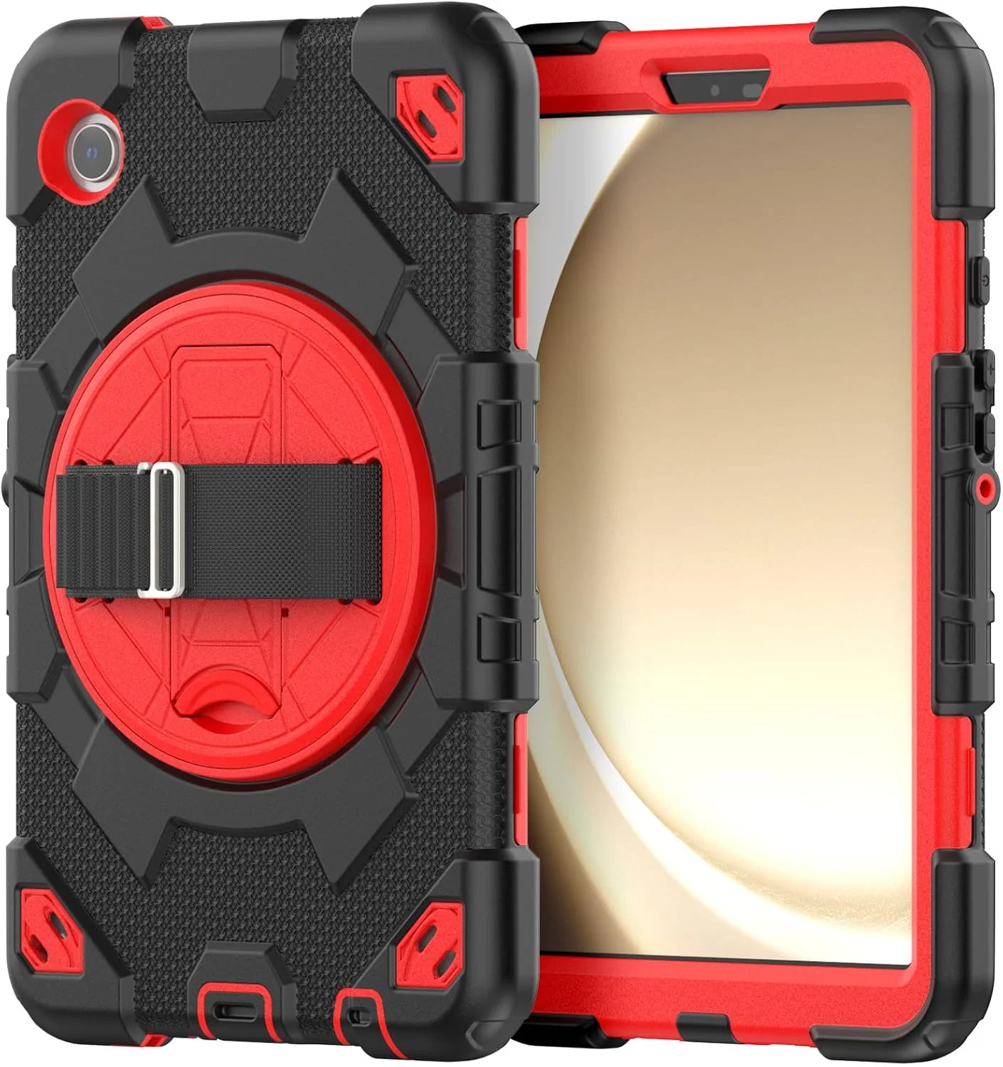 کیف تبلت nincyee برای Samsung Galaxy Tab A9 8.7 اینچ 2023، کیف سیلیکونی ضد ضربه و مقاوم با طرح قهرمان عنکبوتی رنگین کمانی مناسب کودکان، دارای جای قلم، بند شانه، پایه تاشو چرخشی و بند دستی