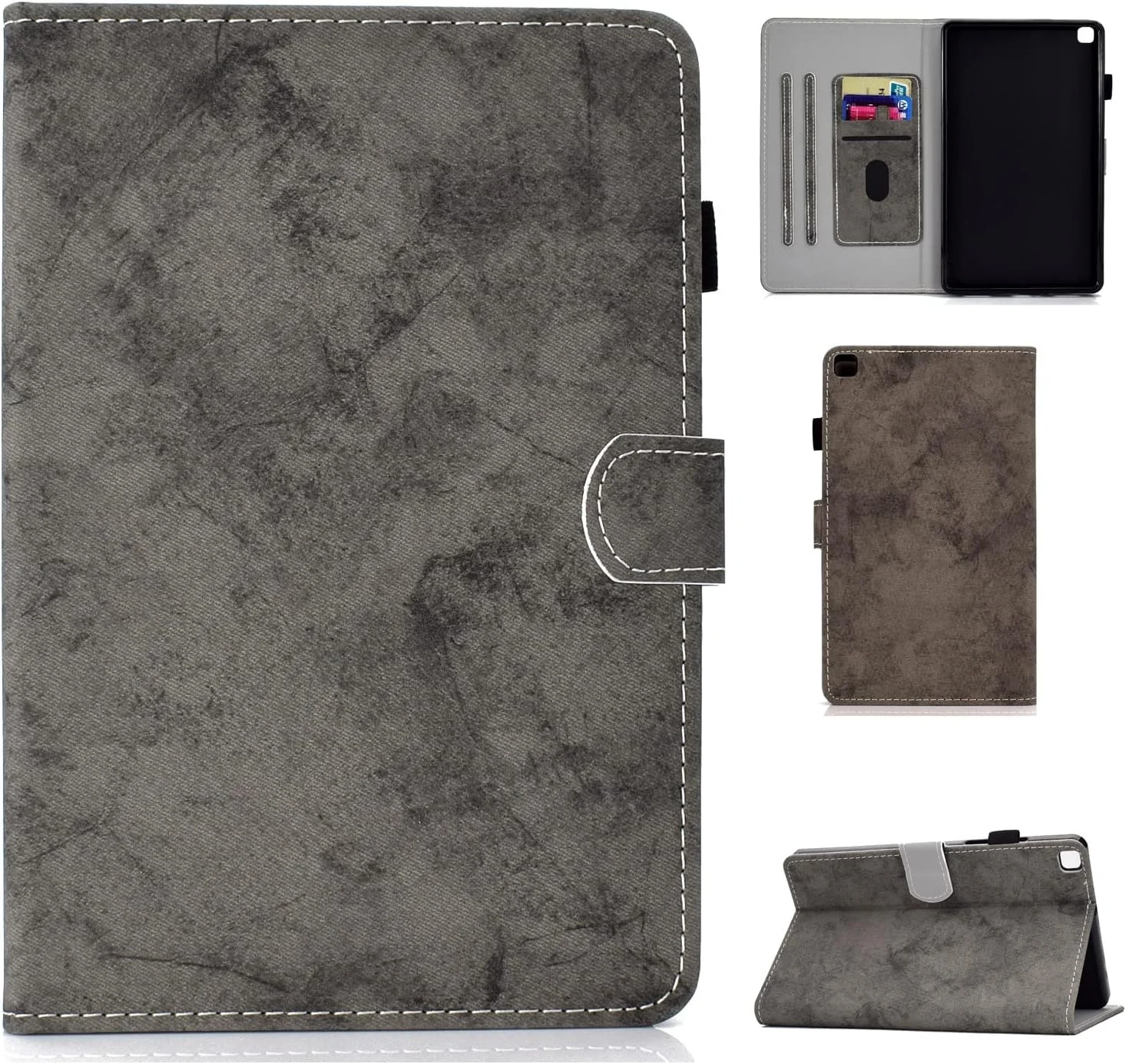 کیف محافظ تبلت سازگار با تبلت سامسونگ گلکسی تب A 8.0 (2019) مدل SM-T290 و SM-T295، کاور باریک و هوشمند با قابلیت استند و محافظت در برابر ضربه