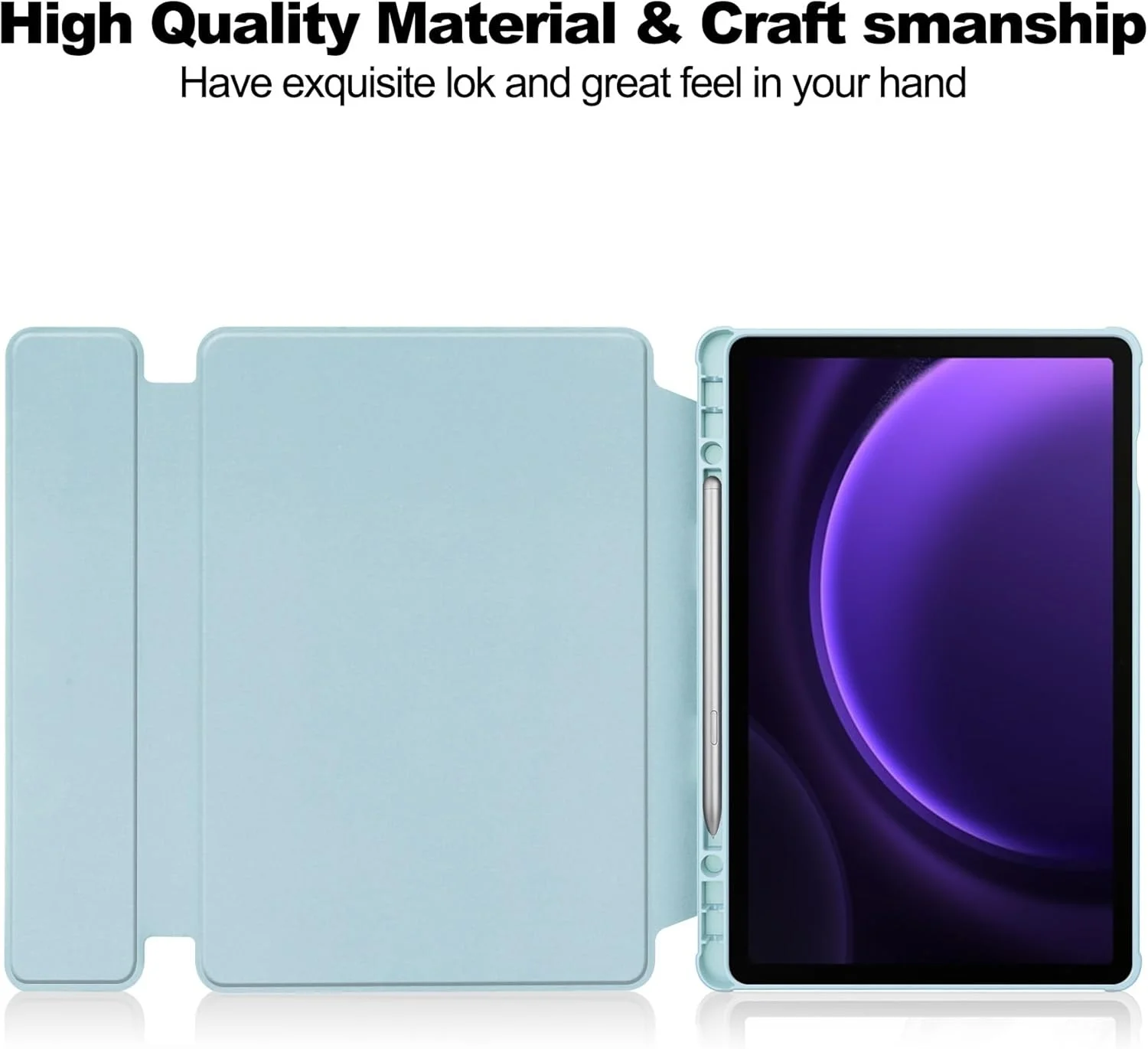 Travel with Tablet Smart Tablet Case Compatible with Samsung Galaxy Tab S9 FE Case SM-X510/SM-X516 11 Inch Case with Case Compatible with Keyboard Support Compatible with Visuals Travel with Tablet Smart Tablet Case Compatible with Samsung Galaxy Tab S9 FE Case SM-X510/SM-X516 11 Inch Case with Case Compatible with Keyboard Support Compatible with Visuals