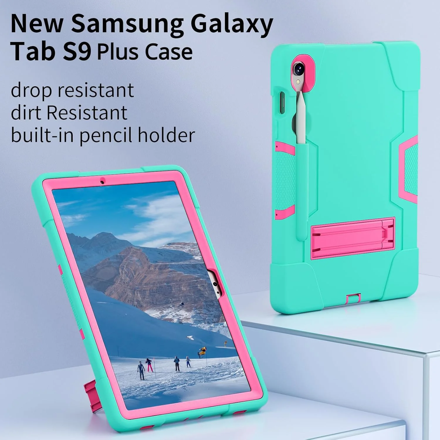 کاور تبلت کودکانه Gruattreay سازگار با تبلت سامسونگ گلکسی تب S9 پلاس 12.4 اینچ 2023، کاور محافظ با جای قلم، سیلیکونی، دارای پایه افقی و عمودی، ضد ضربه کودکانه (آبی) کاور تبلت کودکانه Gruattreay سازگار با تبلت سامسونگ گلکسی تب S9 پلاس 12.4 اینچ 2023، کاور محافظ با جای قلم، سیلیکونی، دارای پایه افقی و عمودی، ضد ضربه کودکانه (آبی)