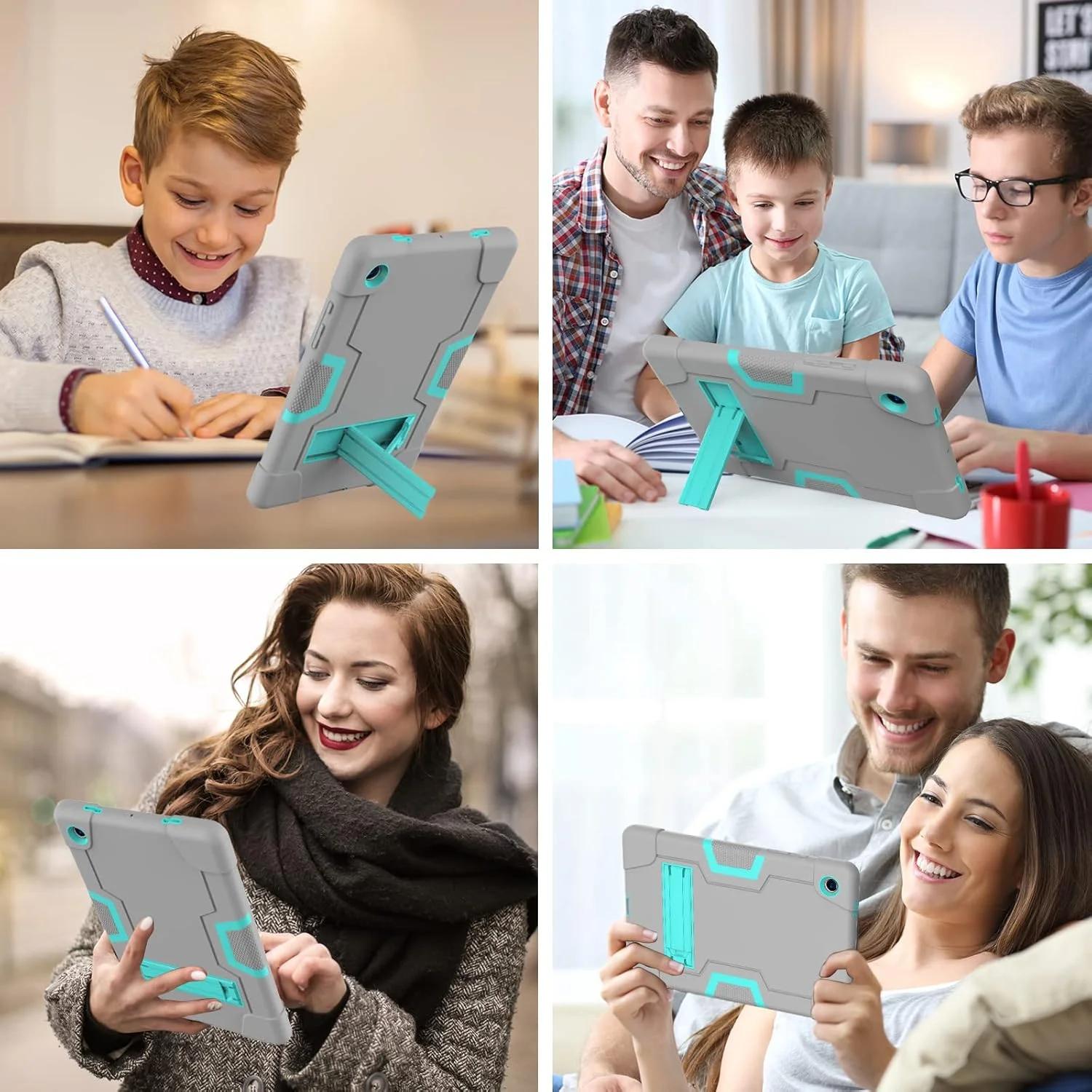 JUNJIU Galaxy Tab A8 10.5 Case, Samsung Galaxy Tab A8 Case with Kickstand, Hybrid Shockproof Rugged Cover for Samsung A8 Tablet Case 10.5 Inch (SM-X200/X205/X207),GREY+AQUA JUNJIU Galaxy Tab A8 10.5 Case, Samsung Galaxy Tab A8 Case with Kickstand, Hybrid Shockproof Rugged Cover for Samsung A8 Tablet Case 10.5 Inch (SM-X200/X205/X207),GREY+AQUA