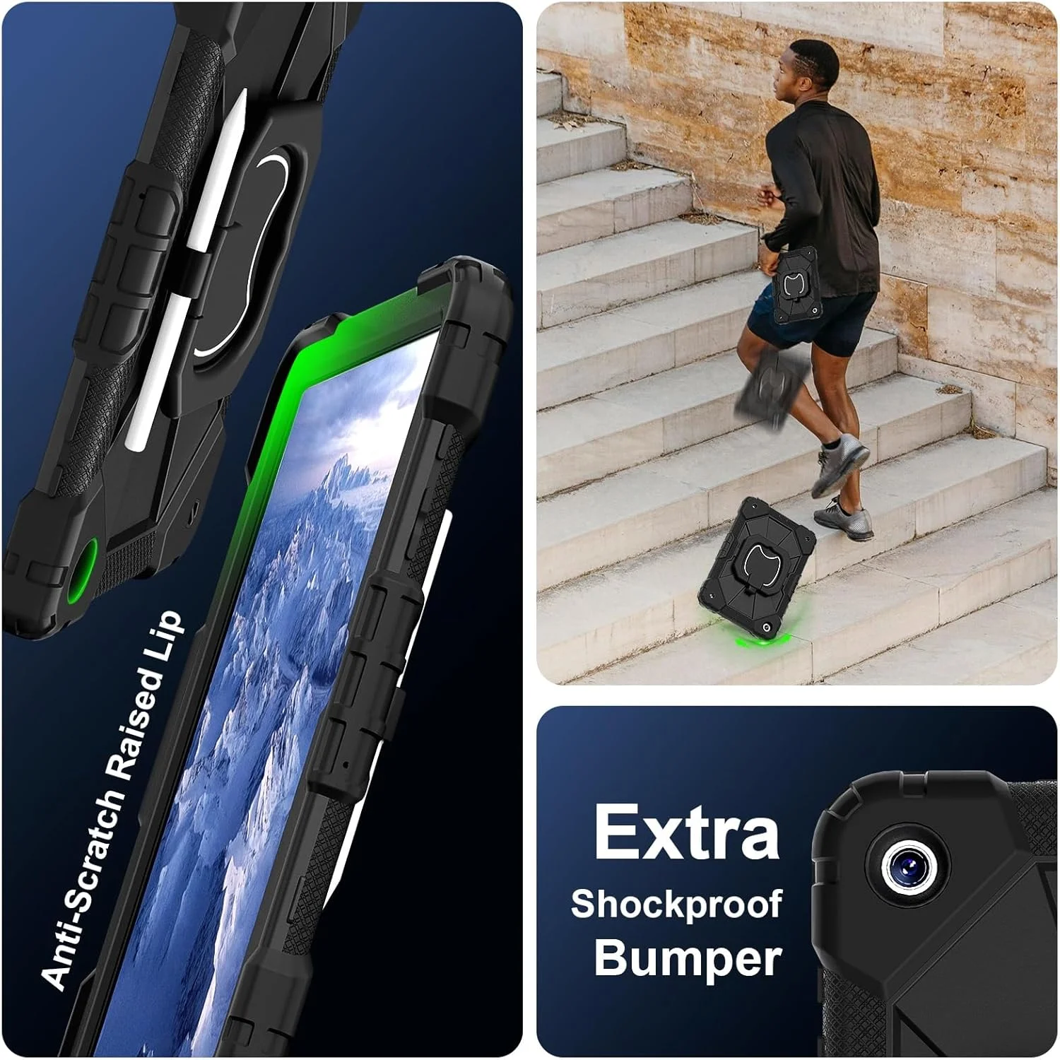 کاور تبلت، قاب تبلت سازگار با تبلت سامسونگ گلکسی تب A9 پلاس 2023 SM-X210/SM-216/SM-X218 11 اینچ، کاور محافظ ضد ضربه سنگین با پایه چرخان 360 درجه + بند دستی + بند شانه کاور تبلت، قاب تبلت سازگار با تبلت سامسونگ گلکسی تب A9 پلاس 2023 SM-X210/SM-216/SM-X218 11 اینچ، کاور محافظ ضد ضربه سنگین با پایه چرخان 360 درجه + بند دستی + بند شانه