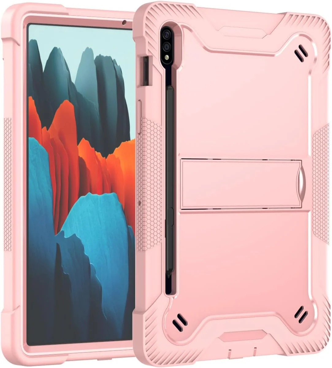 کاور تبلت گرواتری سازگار با سامسونگ گلکسی تب S9 پلاس/تب S9+ 12.6 اینچ - کاور ضد ضربه کودکانه برای گلکسی تب S9 پلاس (صورتی) کاور تبلت گرواتری سازگار با سامسونگ گلکسی تب S9 پلاس/تب S9+ 12.6 اینچ - کاور ضد ضربه کودکانه برای گلکسی تب S9 پلاس (صورتی)