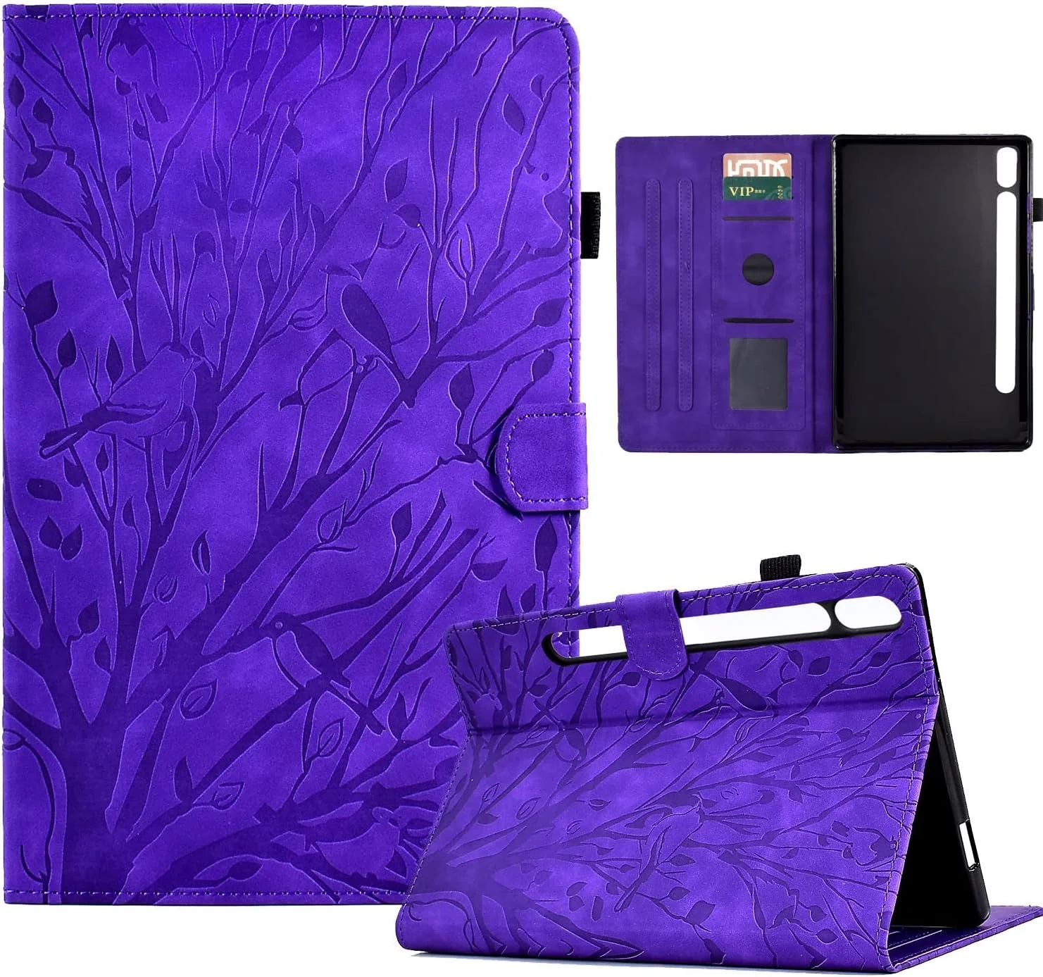 کیف تبلت طرح قدیمی سازگار با Samsung Galaxy Tab S8 SM-X700/SM-X706 و Galaxy Tab S7 2020 SM-T870/SM-T875 11 اینچی، کیف چرمی PU با کیفیت عالی با قابلیت خواب و بیدار شدن خودکار (رنگ: بنفش) کیف تبلت طرح قدیمی سازگار با Samsung Galaxy Tab S8 SM-X700/SM-X706 و Galaxy Tab S7 2020 SM-T870/SM-T875 11 اینچی، کیف چرمی PU با کیفیت عالی با قابلیت خواب و بیدار شدن خودکار (رنگ: بنفش)