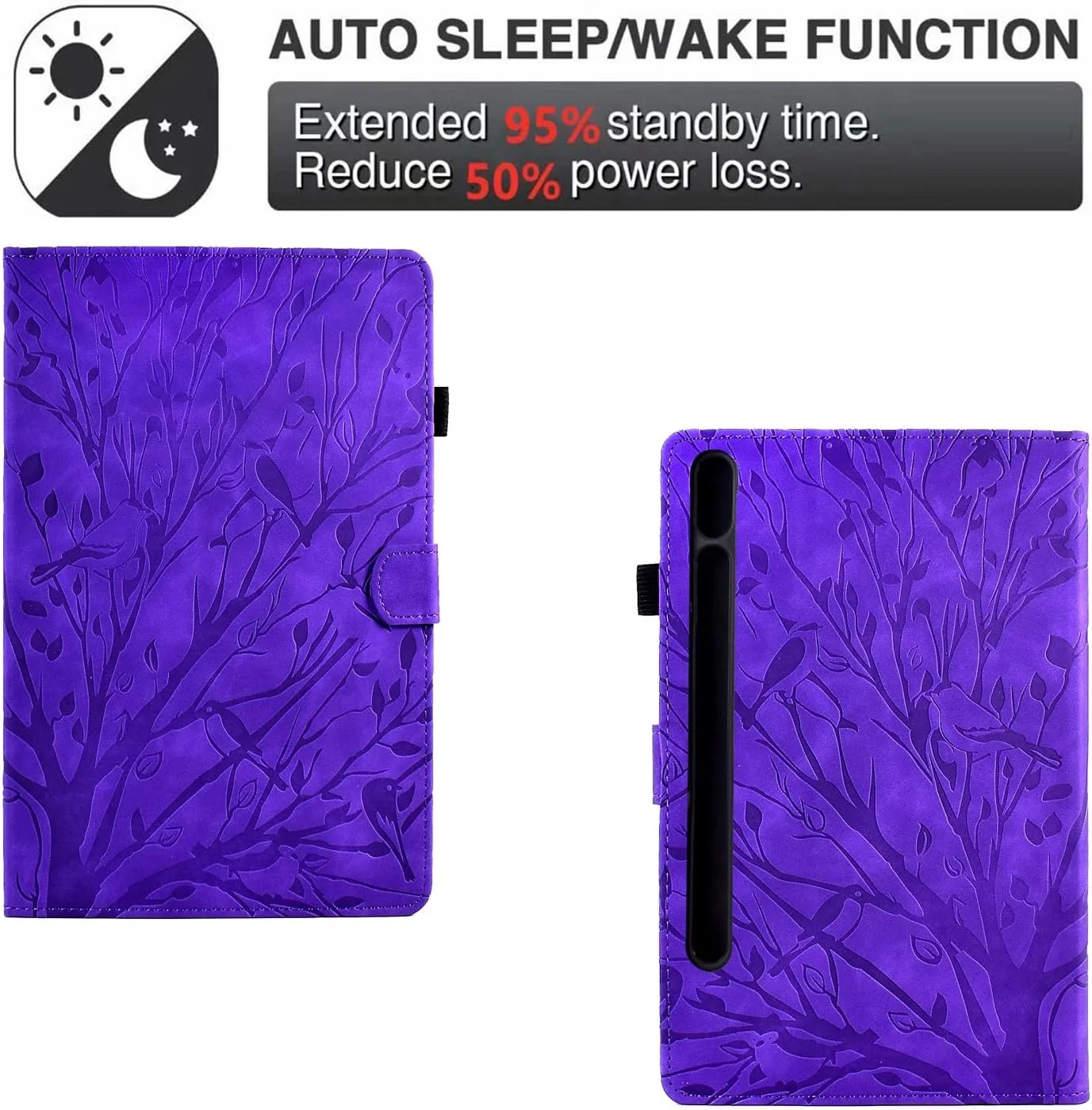 کیف تبلت طرح قدیمی سازگار با Samsung Galaxy Tab S8 SM-X700/SM-X706 و Galaxy Tab S7 2020 SM-T870/SM-T875 11 اینچی، کیف چرمی PU با کیفیت عالی با قابلیت خواب و بیدار شدن خودکار (رنگ: بنفش) کیف تبلت طرح قدیمی سازگار با Samsung Galaxy Tab S8 SM-X700/SM-X706 و Galaxy Tab S7 2020 SM-T870/SM-T875 11 اینچی، کیف چرمی PU با کیفیت عالی با قابلیت خواب و بیدار شدن خودکار (رنگ: بنفش)