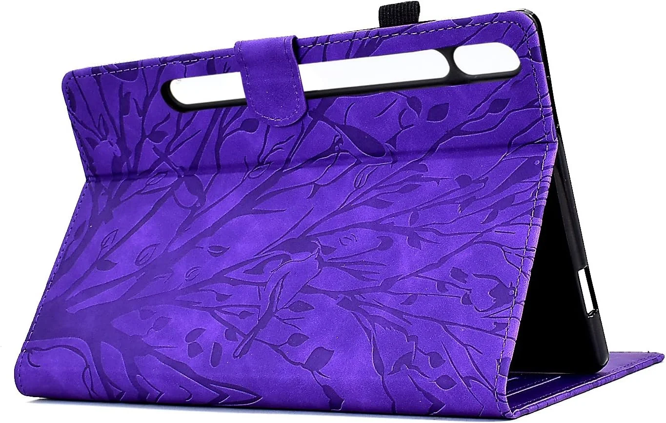 کیف تبلت طرح قدیمی سازگار با Samsung Galaxy Tab S8 SM-X700/SM-X706 و Galaxy Tab S7 2020 SM-T870/SM-T875 11 اینچی، کیف چرمی PU با کیفیت عالی با قابلیت خواب و بیدار شدن خودکار (رنگ: بنفش) کیف تبلت طرح قدیمی سازگار با Samsung Galaxy Tab S8 SM-X700/SM-X706 و Galaxy Tab S7 2020 SM-T870/SM-T875 11 اینچی، کیف چرمی PU با کیفیت عالی با قابلیت خواب و بیدار شدن خودکار (رنگ: بنفش)