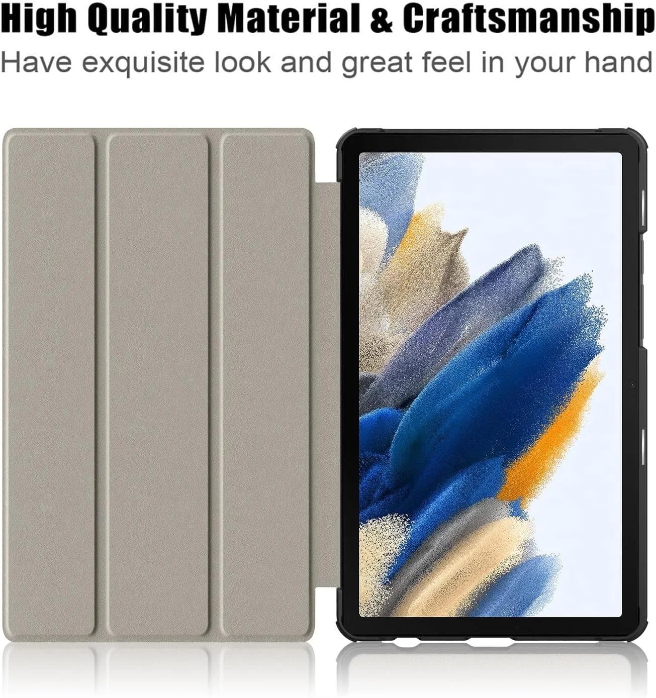 کیف تبلت مسافرتی سازگار با تبلت سامسونگ گلکسی تب A9 مدل 8.7 اینچی 2023 (SM-X110/SM-X115)، کیف تبلت هوشمند سه تایی، کیف فوق العاده باریک و سبک با پایه سخت سازگار کیف تبلت مسافرتی سازگار با تبلت سامسونگ گلکسی تب A9 مدل 8.7 اینچی 2023 (SM-X110/SM-X115)، کیف تبلت هوشمند سه تایی، کیف فوق العاده باریک و سبک با پایه سخت سازگار