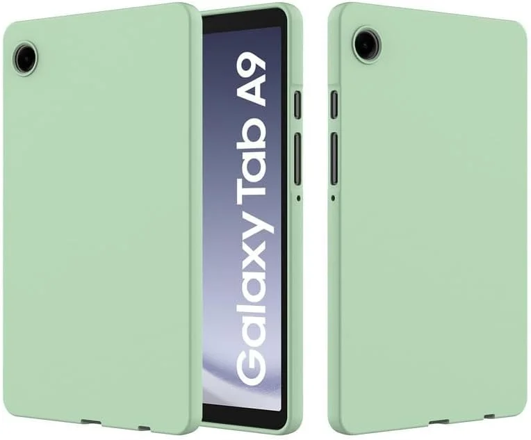 کاور تبلت نیکاکیو برای سامسونگ گلکسی تب A9 8.7 اینچ 2023 (SM-X110/X115/X117)، کاور سیلیکون مایع، ژل نرم انعطاف پذیر، باریک و محافظ ضد ضربه، سبز