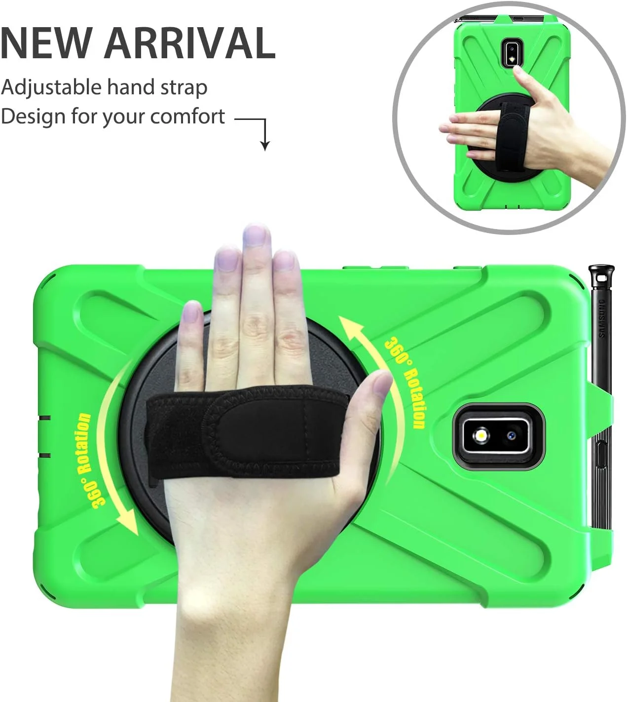 کیف تبلت سازگار با Samsung Galaxy Tab Active 2 8 اینچ 2017 T390/T395/T397 با بند شانه، پایه چرخان و دسته، کیف محافظتی مقاوم در برابر ضربه. سبز کیف تبلت سازگار با Samsung Galaxy Tab Active 2 8 اینچ 2017 T390/T395/T397 با بند شانه، پایه چرخان و دسته، کیف محافظتی مقاوم در برابر ضربه. سبز