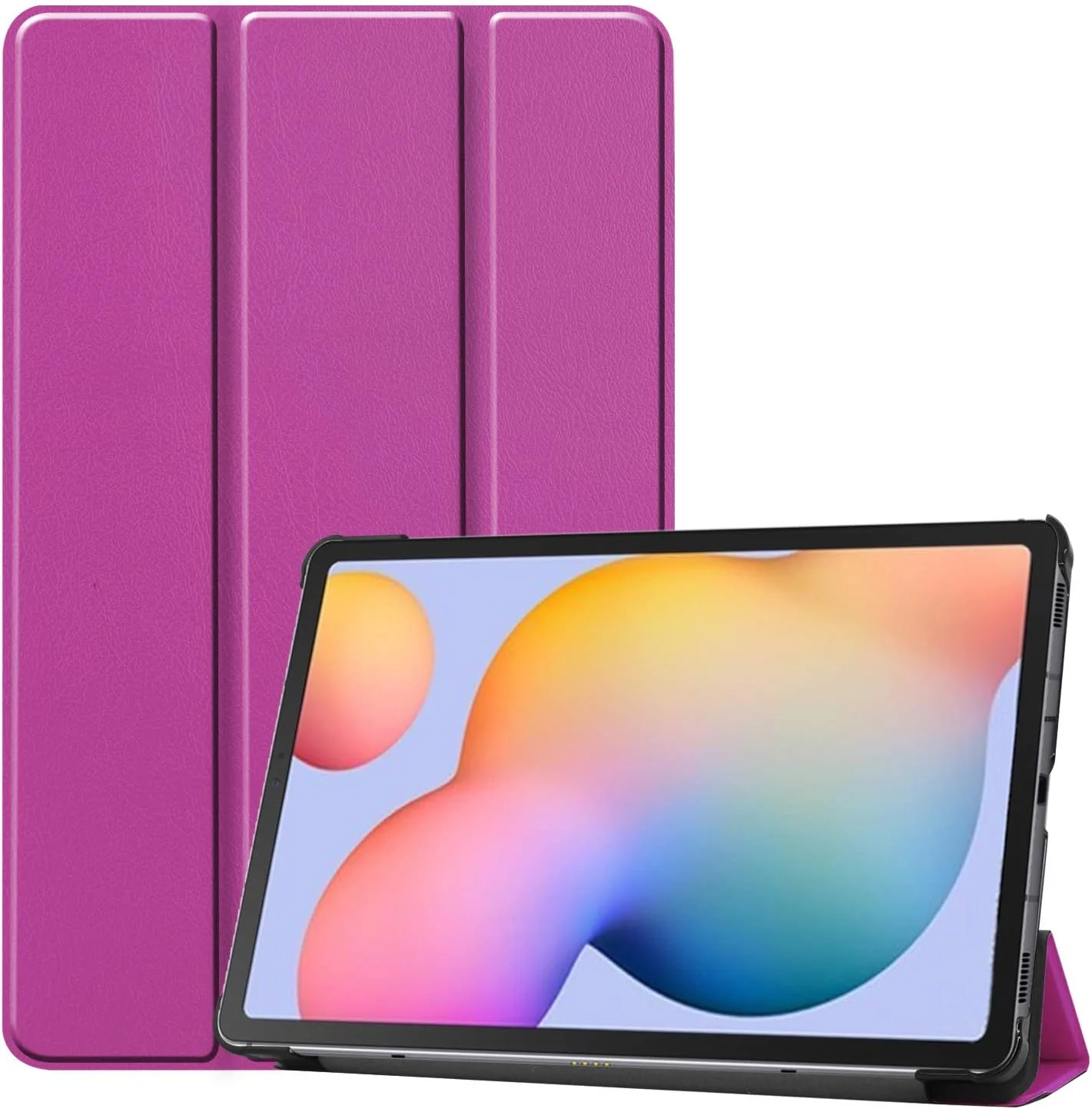 کیف تبلت RanTuo برای Samsung Galaxy Tab S6 Lite 2024، چرم PU، سبک و نازک، ضد آب، ضد گرد و غبار، قاب محافظ ضد افتادن برای Samsung Galaxy Tab S6 Lite 2024. (بنفش)