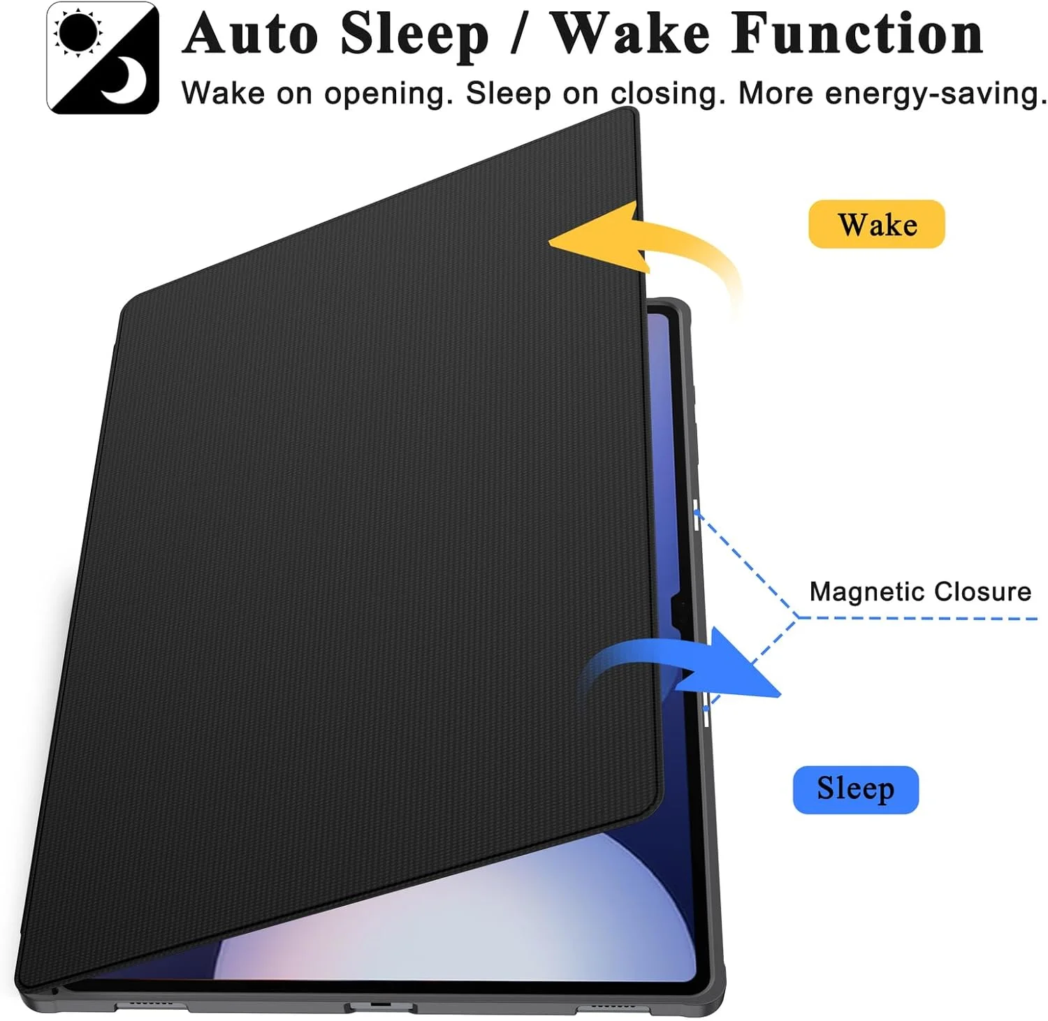 کاور سوک برای تبلت سامسونگ گلکسی تب S9 Ultra 2023 / S8 Ultra 2022 به همراه جای قلم S Pen مدل [SM-X910/X916B/X918U/X900/X906]، کاور پشتی TPU نرم و ضد ضربه برای تبلت گلکسی S9 Ultra سایز 14.6 اینچ، مشکی