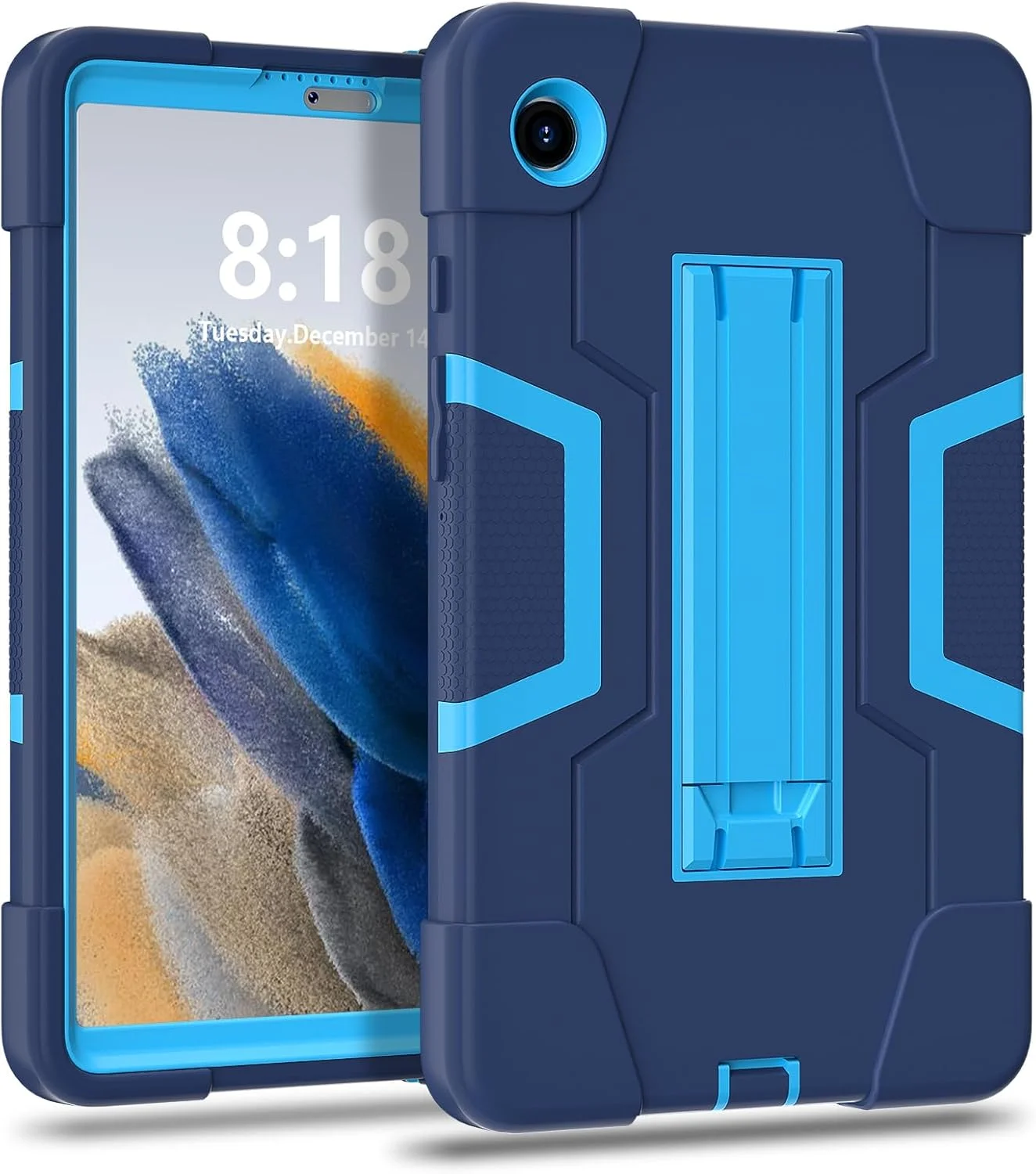 کیف تبلت سازگار با Samsung Galaxy Tab A9 8.7 اینچ 2023 SM-X110/SM-X115، کاور محافظ هیبریدی مقاوم، کیف محافظ پایه دار مقاوم در برابر ضربه TPU کیف تبلت سازگار با Samsung Galaxy Tab A9 8.7 اینچ 2023 SM-X110/SM-X115، کاور محافظ هیبریدی مقاوم، کیف محافظ پایه دار مقاوم در برابر ضربه TPU