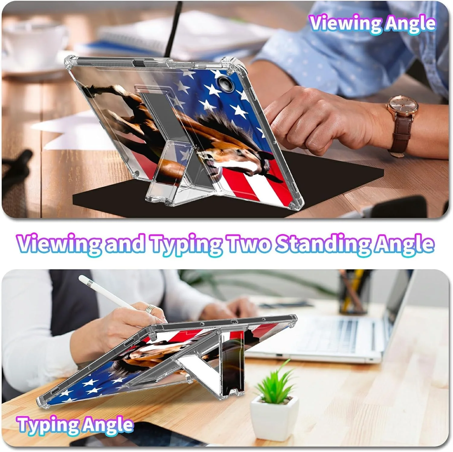 قاب محافظ تبلت BPQOJB برای گلکسی تب A9 پلاس 2023 با پایه نگهدارنده و جای قلم، کاور محافظ شفاف برای تبلت سامسونگ گلکسی تب A9 پلاس 11 اینچی - طرح اسب دونده پرچم آمریکا قاب محافظ تبلت BPQOJB برای گلکسی تب A9 پلاس 2023 با پایه نگهدارنده و جای قلم، کاور محافظ شفاف برای تبلت سامسونگ گلکسی تب A9 پلاس 11 اینچی - طرح اسب دونده پرچم آمریکا