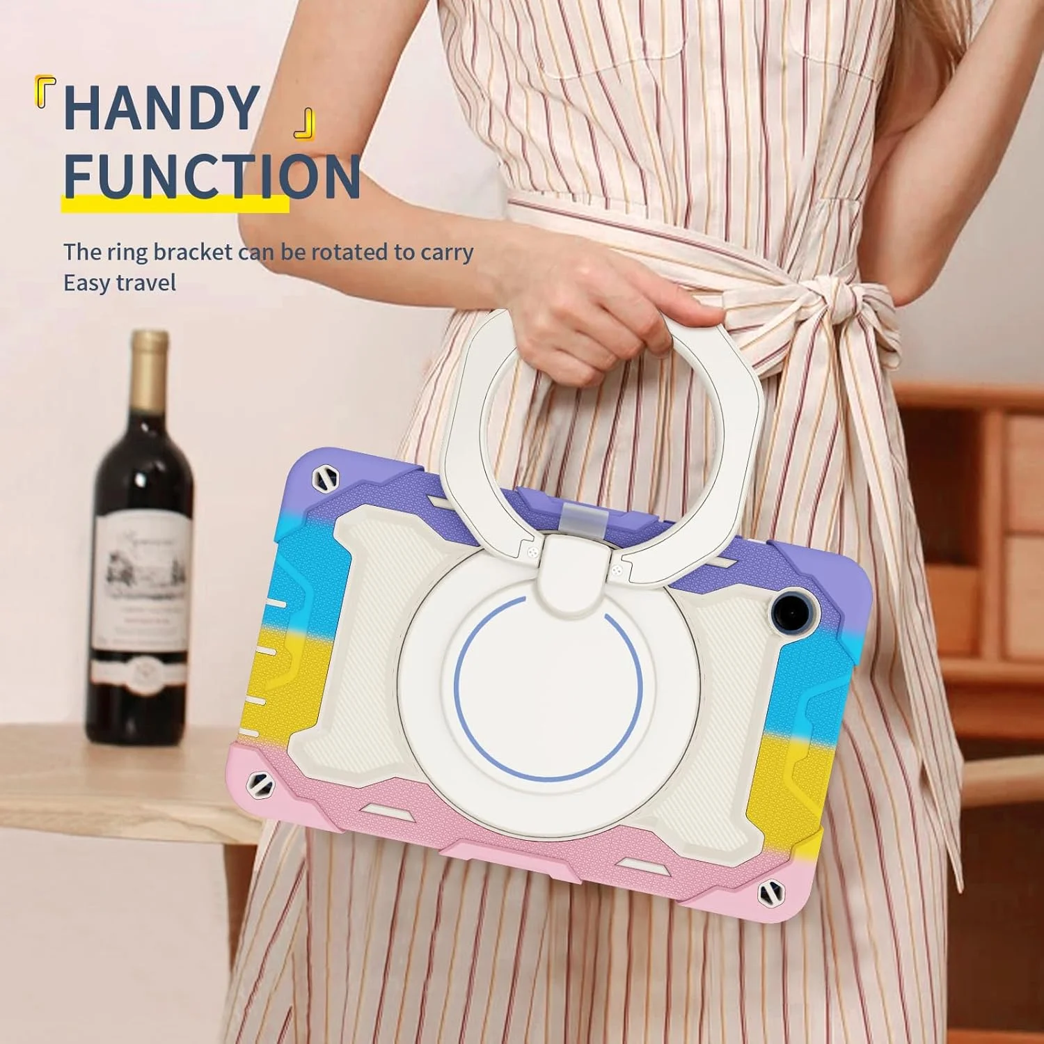 کاور سیلیکونی تبلت Nincyee برای Samsung Galaxy Tab A9+ 11 اینچ، کاور ضد ضربه با جای مداد، بند شانه، حلقه بزرگ چرخان آویز و پایه برای کودکان کاور سیلیکونی تبلت Nincyee برای Samsung Galaxy Tab A9+ 11 اینچ، کاور ضد ضربه با جای مداد، بند شانه، حلقه بزرگ چرخان آویز و پایه برای کودکان