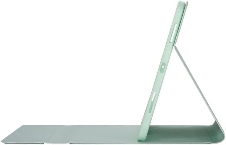 کیبورد Gruattreay سازگار با تبلت سامسونگ گلکسی تب S9 FE Plus 2023 با صفحه نمایش 12.4 اینچی، دارای جا قلمی، کیبورد با نور پس زمینه 7 رنگ به همراه تاچ پد + ماوس، کاور استند PU برای تبلت (آسمانی با ماوس)