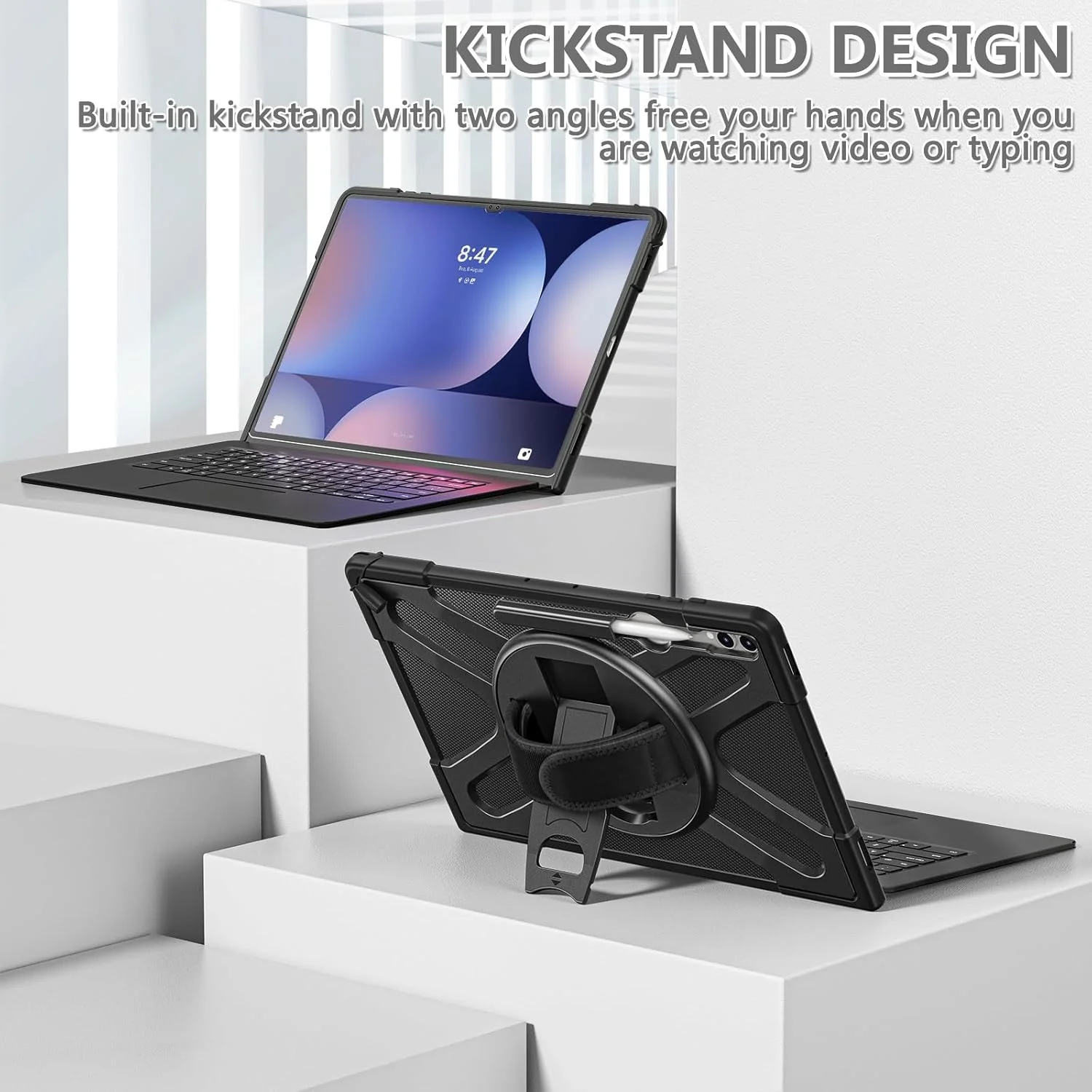 کاور تبلت سازگار با سامسونگ گلکسی تب S10 Ultra 14.6 اینچ 2024 مدل SM-X920 با پایه 360 درجه + جای قلم سازگار با کیبورد، ضد ضربه و محافظ کاور تبلت سازگار با سامسونگ گلکسی تب S10 Ultra 14.6 اینچ 2024 مدل SM-X920 با پایه 360 درجه + جای قلم سازگار با کیبورد، ضد ضربه و محافظ