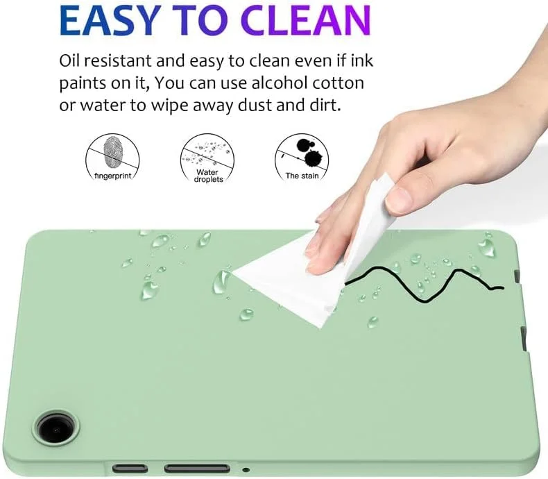 کاور تبلت Nikaque برای سامسونگ گلکسی تب A9 8.7 اینچ 2023 (SM-X110/X115/X117)، کاور سیلیکونی مایع، ژل نرم انعطاف پذیر، باریک و محافظ ضد ضربه، سبز کاور تبلت Nikaque برای سامسونگ گلکسی تب A9 8.7 اینچ 2023 (SM-X110/X115/X117)، کاور سیلیکونی مایع، ژل نرم انعطاف پذیر، باریک و محافظ ضد ضربه، سبز