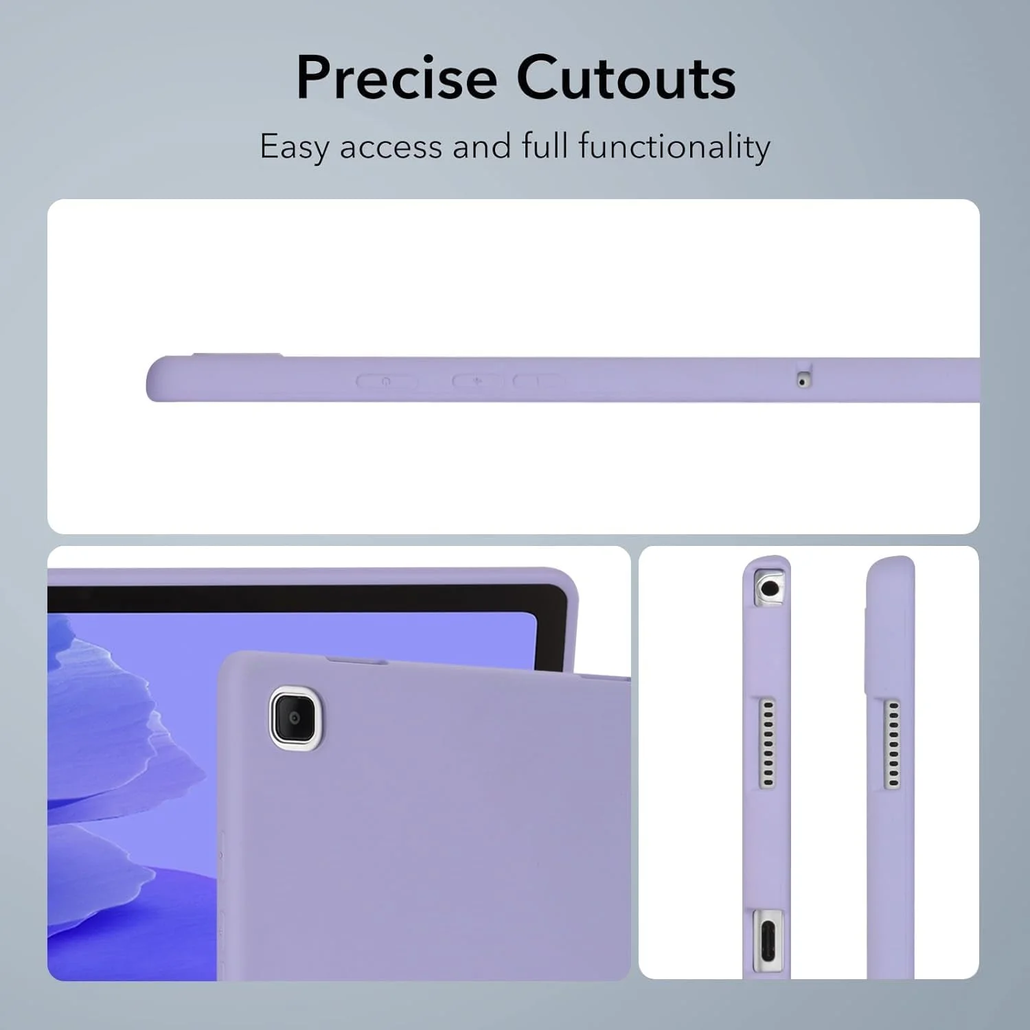 محافظ تبلت، قاب تبلت سازگار با تبلت سامسونگ گلکسی تب A 8.0 اینچ 2019 مدل SM-T290، SM-T295، قاب محافظ TPU نرم و باریک ضد ضربه، کاور هوشمند سبک و باریک، لوازم جانبی تبلت (رنگ