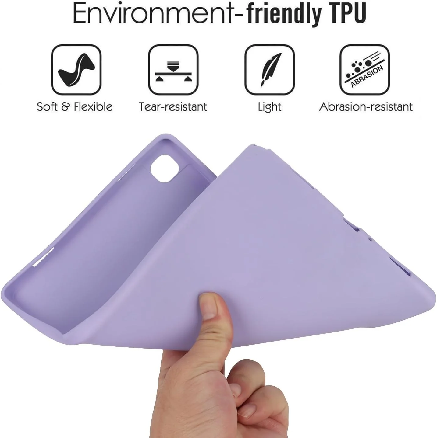 محافظ تبلت، قاب تبلت سازگار با تبلت سامسونگ گلکسی تب A 8.0 اینچ 2019 مدل SM-T290، SM-T295، قاب محافظ TPU نرم و باریک ضد ضربه، کاور هوشمند سبک و باریک، لوازم جانبی تبلت (رنگ