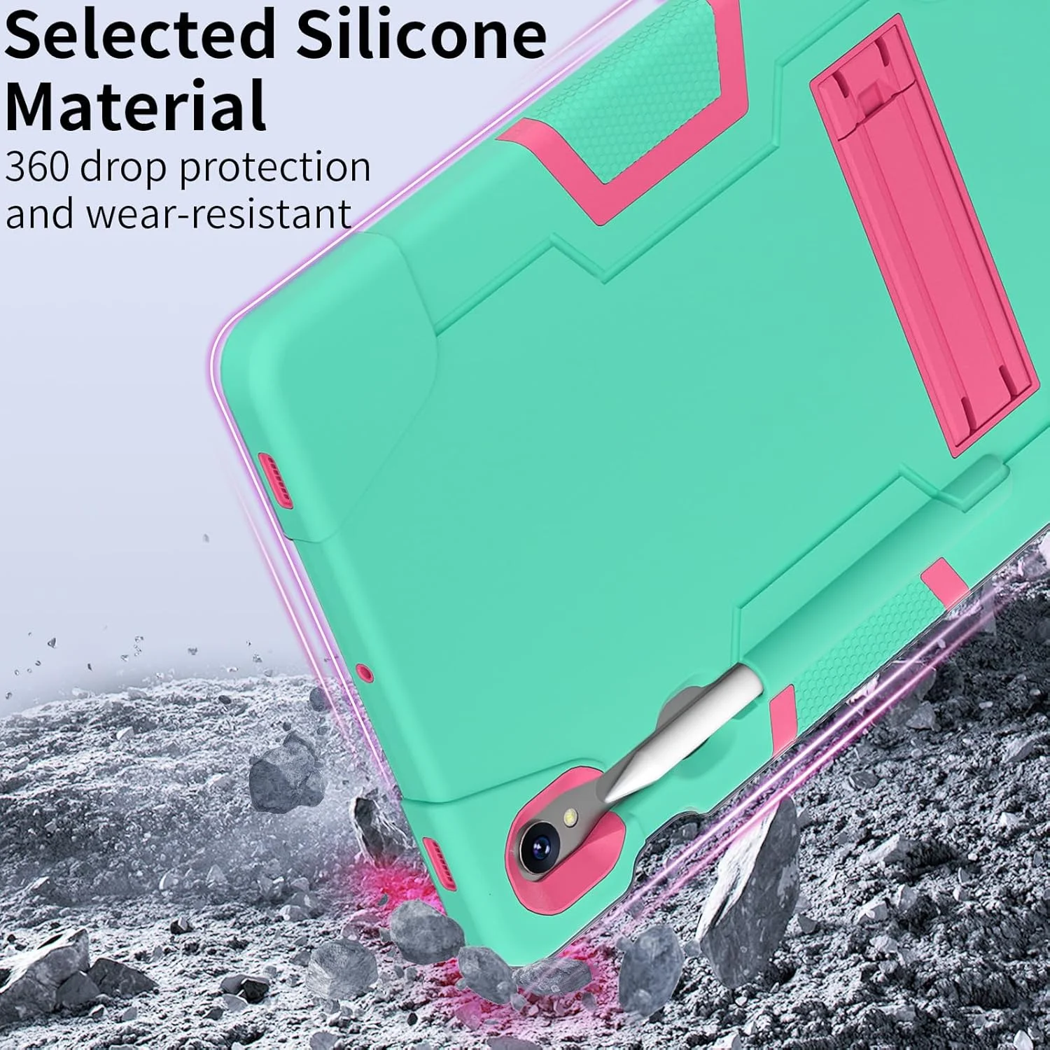 کاور تبلت کودکانه Gruattreay سازگار با تبلت سامسونگ گلکسی تب S9 11 اینچ 2023، قاب محافظ با جای قلم، سیلیکونی، دارای پایه افقی و عمودی، ضد ضربه کودکانه (مشکی صورتی) کاور تبلت کودکانه Gruattreay سازگار با تبلت سامسونگ گلکسی تب S9 11 اینچ 2023، قاب محافظ با جای قلم، سیلیکونی، دارای پایه افقی و عمودی، ضد ضربه کودکانه (مشکی صورتی)