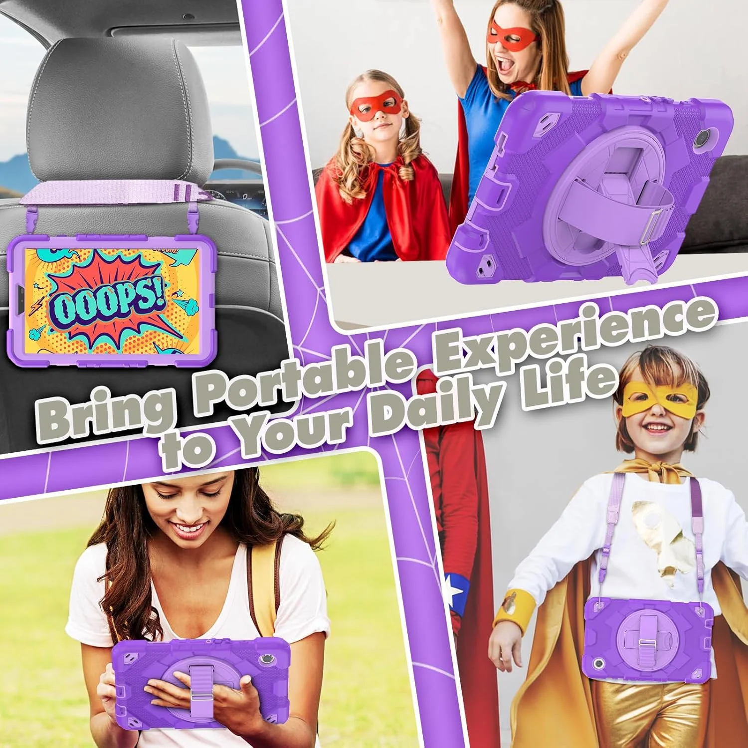 کیف تبلت nincyee برای Samsung Galaxy Tab A9 8.7 اینچ 2023، کیف سیلیکونی رنگین کمانی طرح قهرمان عنکبوتی مقاوم در برابر ضربه، مناسب کودکان، دارای جای مداد، بند شانه، پایه تاشو چرخشی و بند دستی کیف تبلت nincyee برای Samsung Galaxy Tab A9 8.7 اینچ 2023، کیف سیلیکونی رنگین کمانی طرح قهرمان عنکبوتی مقاوم در برابر ضربه، مناسب کودکان، دارای جای مداد، بند شانه، پایه تاشو چرخشی و بند دستی