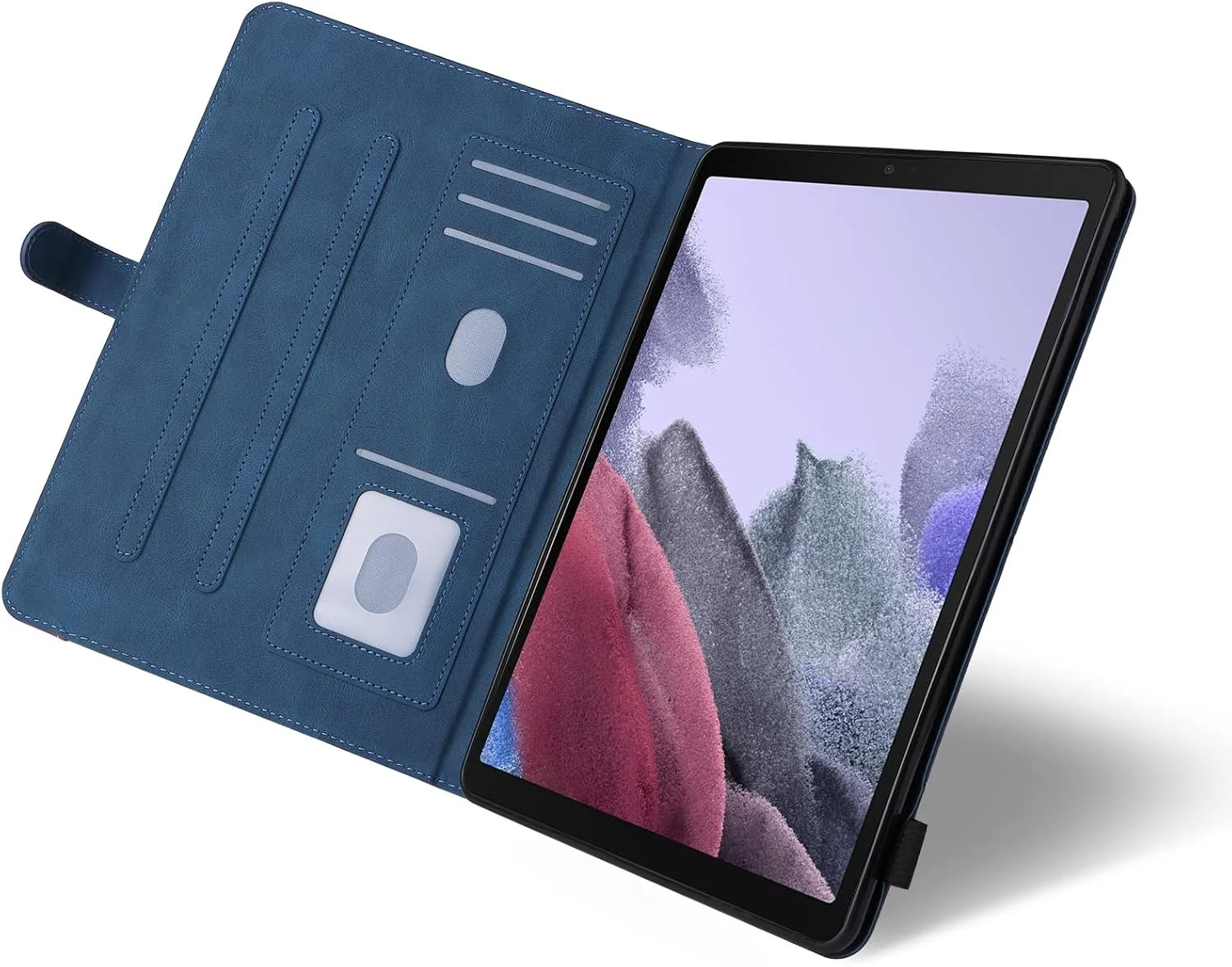 کیف محافظ تبلت چرمی PU هوشمند، کیف تبلت تاشو، بدون عملکرد خواب/بیداری، سازگار با تبلت Samsung Galaxy Tab A7 Lite 8.7 اینچی SM-T220 /T225/T227 مدل 2021 (آبی) کیف محافظ تبلت چرمی PU هوشمند، کیف تبلت تاشو، بدون عملکرد خواب/بیداری، سازگار با تبلت Samsung Galaxy Tab A7 Lite 8.7 اینچی SM-T220 /T225/T227 مدل 2021 (آبی)