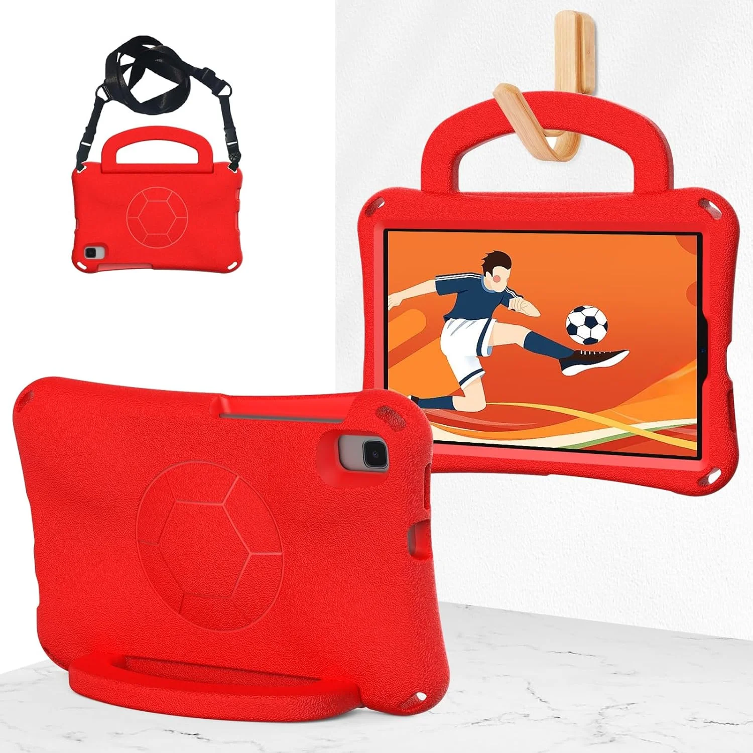 کاور تبلت کودکانه سازگار با تبلت سامسونگ گلکسی تب A 8.0 اینچ (2019) مدل SM-T290/SM-T295، کاور محافظ سبک وزن EVA ضد ضربه مناسب کودکان به همراه دستگیره و بند شانه تبلت مناسب منزل (قرمز) کاور تبلت کودکانه سازگار با تبلت سامسونگ گلکسی تب A 8.0 اینچ (2019) مدل SM-T290/SM-T295، کاور محافظ سبک وزن EVA ضد ضربه مناسب کودکان به همراه دستگیره و بند شانه تبلت مناسب منزل (قرمز)