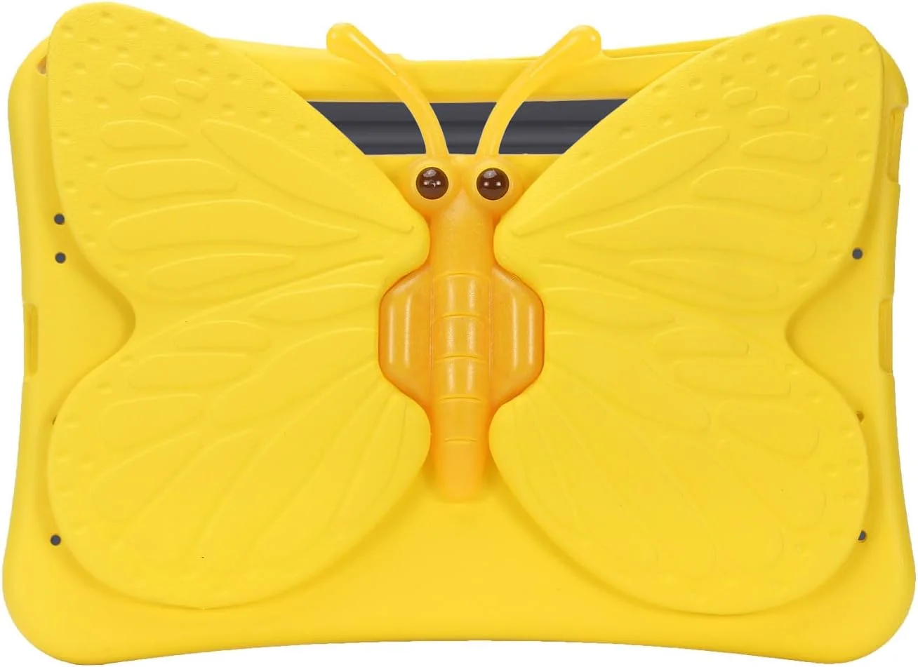 کیف تبلت کودکانه nincyee برای Samsung Galaxy Tab S9+ 12.4 اینچ 2023، کاور مقاوم در برابر ضربه EVA با جای مدادی، پایه تاشو، کیف کارتونی پروانه‌ای چرخان برای سرگرمی کودکان