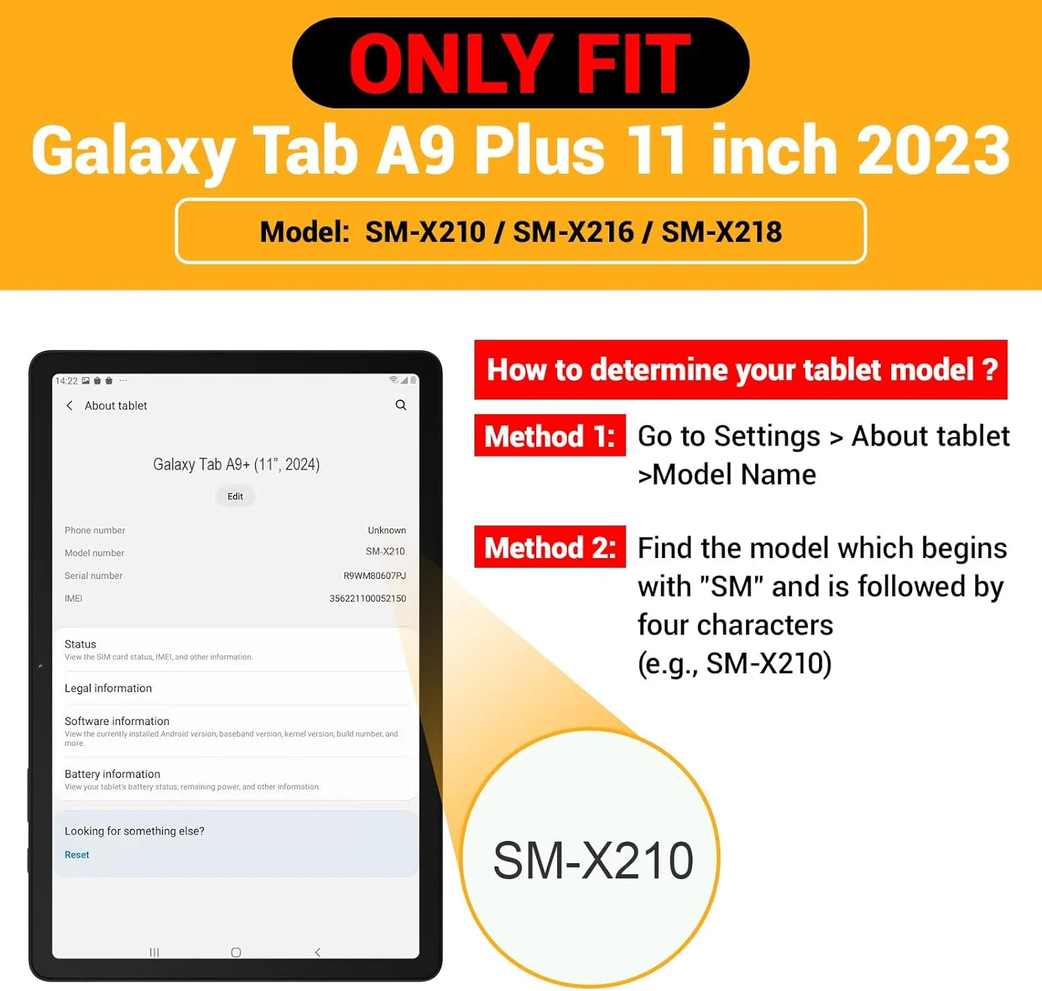 کیف محافظ تبلت سامسونگ گلکسی تب A9 پلاس 11 اینچ 2023 مدل SEYMCY، کیف تجاری ضد ضربه تب A9+، استند مغناطیسی چند زاویه ای، حالت خواب/بیدار خودکار، جای کارت، کیف تبلت سامسونگ A9 پلاس، قهوه ای